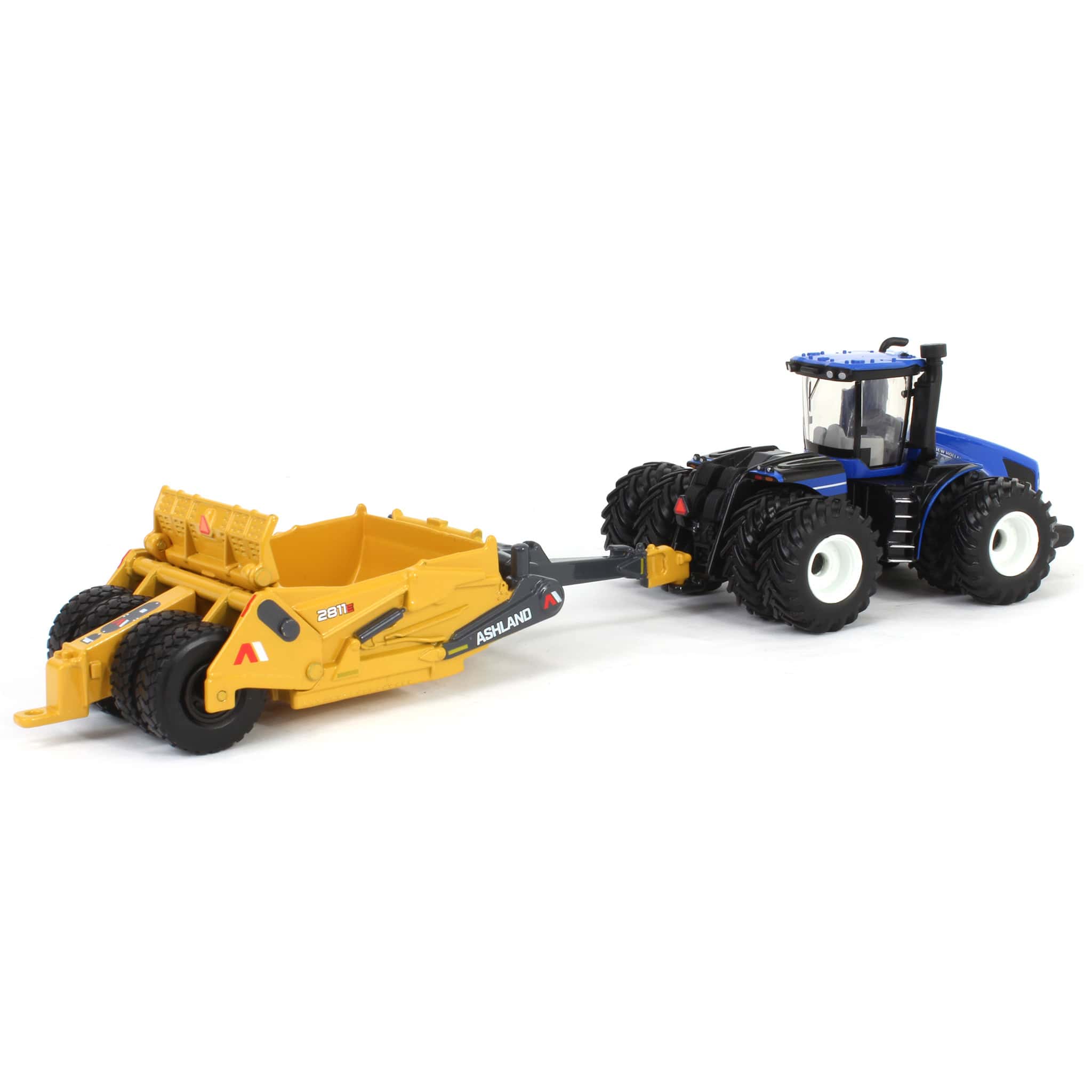 1/64 New Holland T9.700 Tractor with Ashland 2811E Scraper by ERTL - Image 3