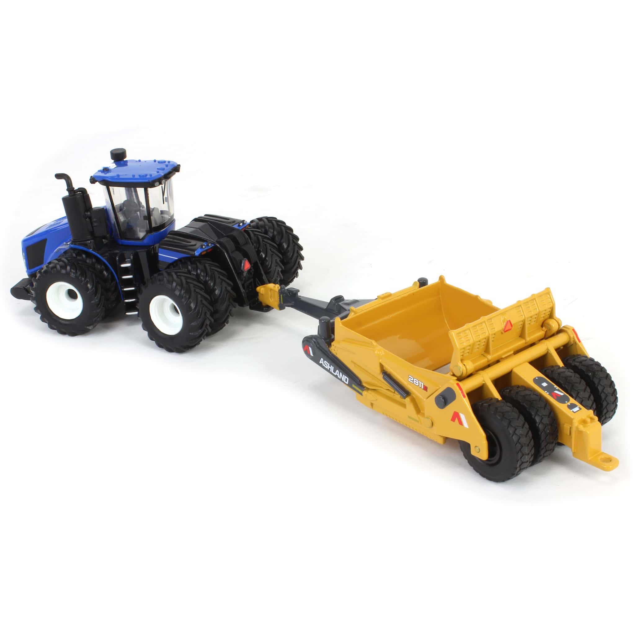 1/64 New Holland T9.700 Tractor with Ashland 2811E Scraper by ERTL - Image 4