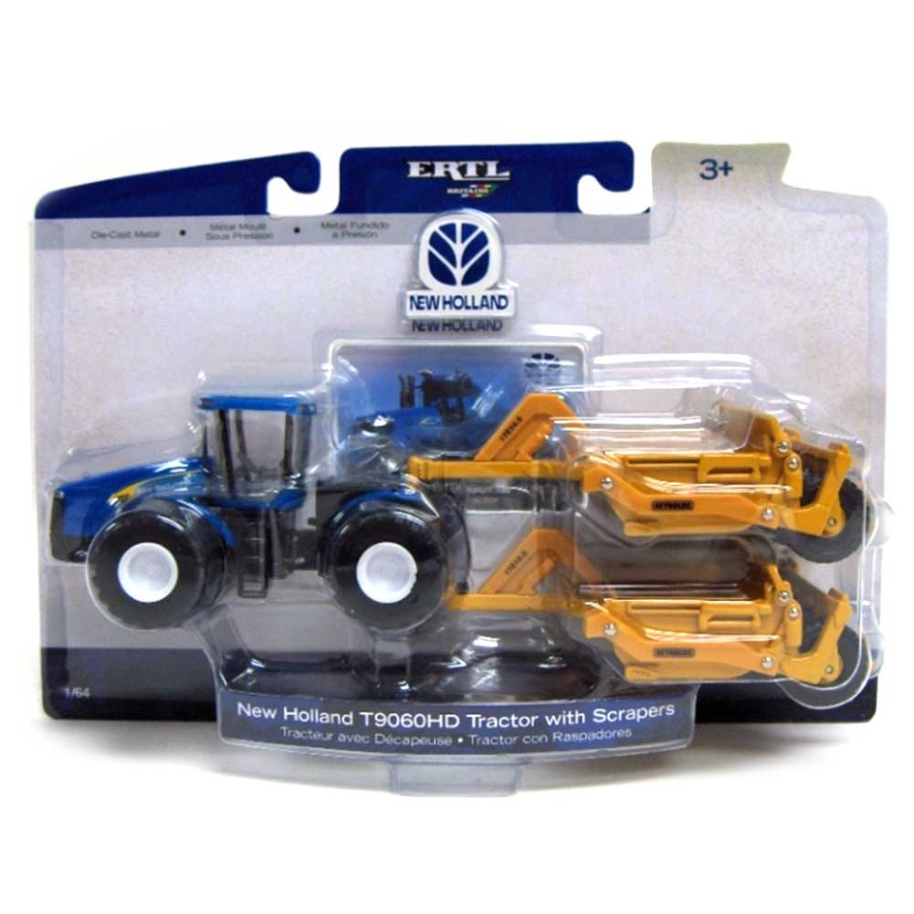 1/64 New Holland T9060HD Tractor with 2 Reynolds Scrapers by ERTL