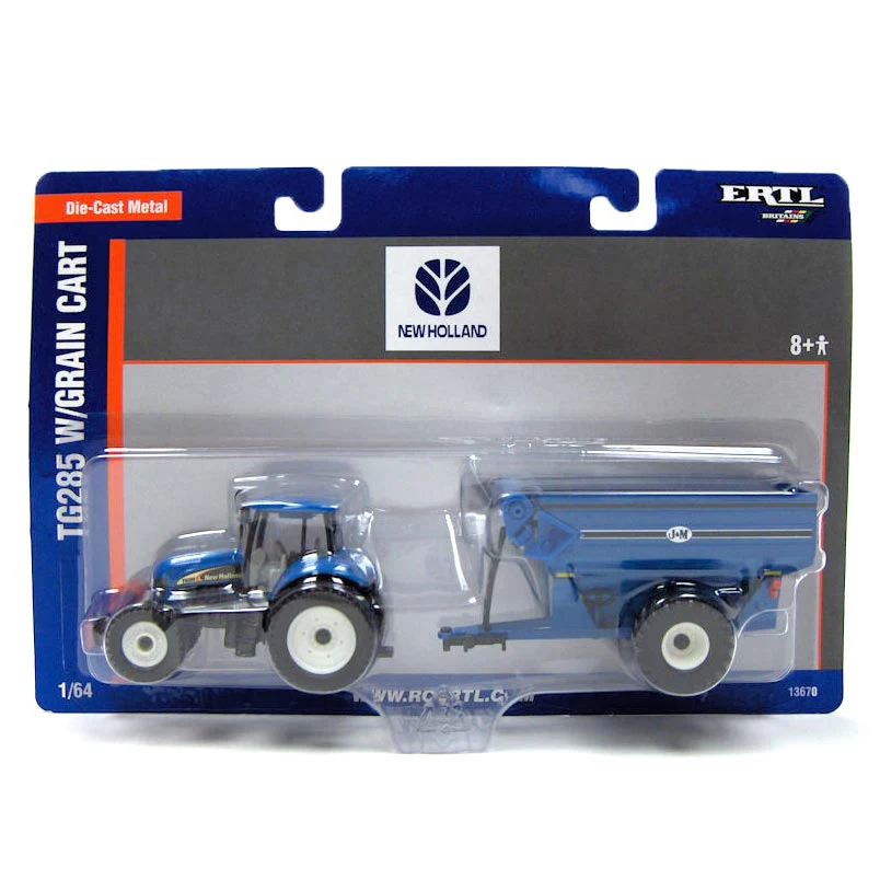 1/64 New Holland TG285 Tractor with J&M Grain Cart by ERTL