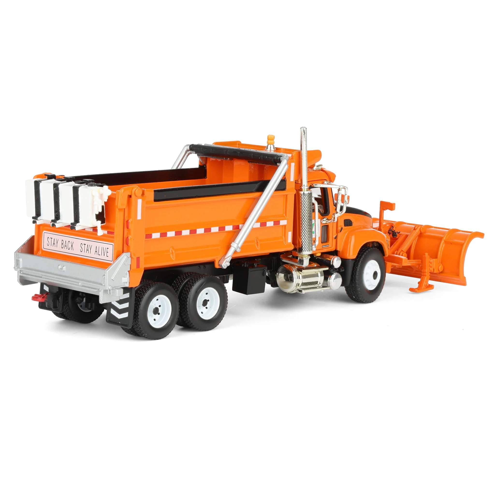 1/64 Orange & Black Mack Granite Minnesota DOT Truck with Plow by First Gear - Image 3