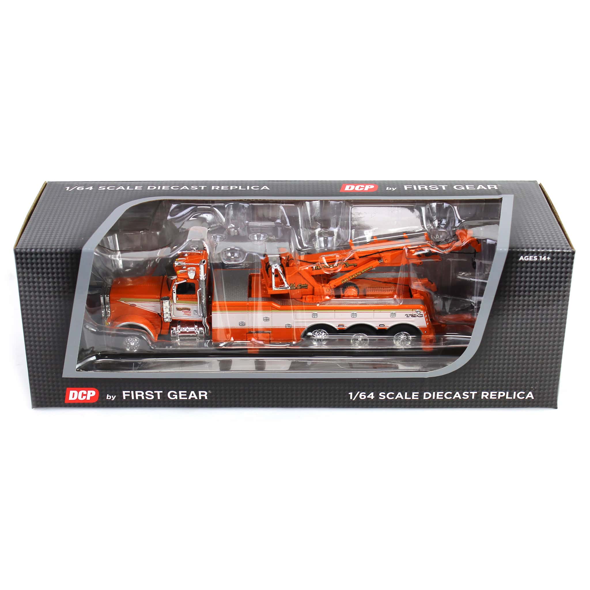 1/64 Orange/White Peterbilt 389 with Century 1150 Rotator Wrecker, Tri-State Commodities, DCP by First Gear - Image 7