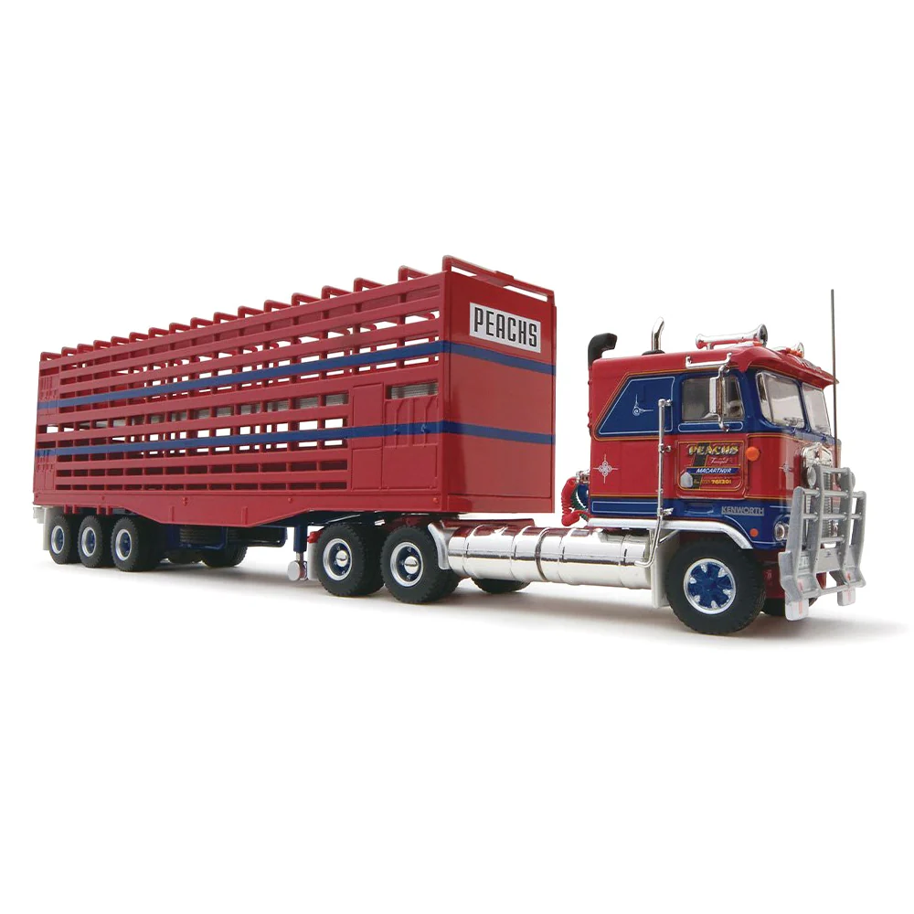 1/64 Peachs Semi Truck with Kenworth Truck & Livestock Trailer by Highway Replicas