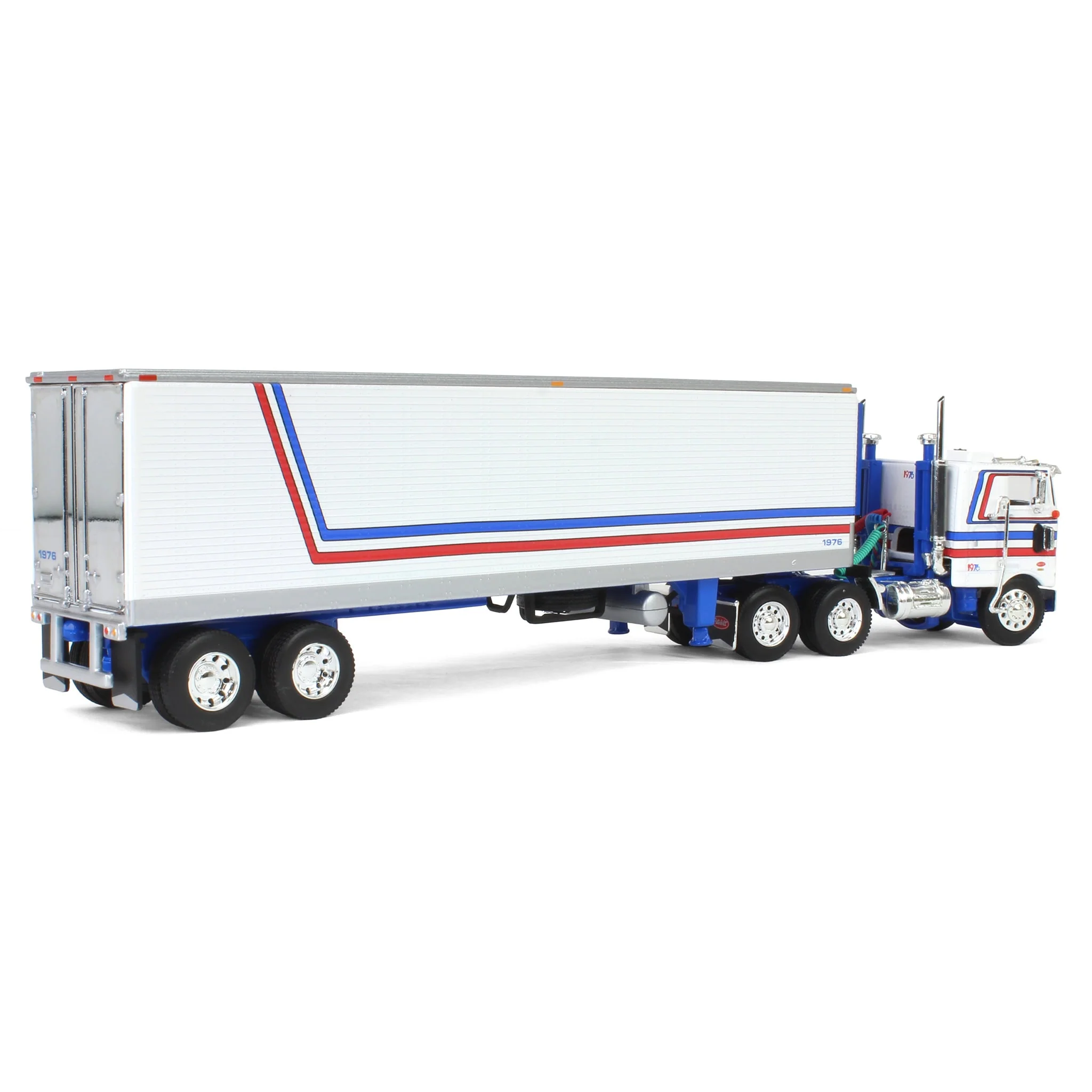 1/64 Peterbilt 352 COE with 40ft Vintage Reefer Trailer, USA Bicentennial Patriot, DCP by First Gear - Image 3