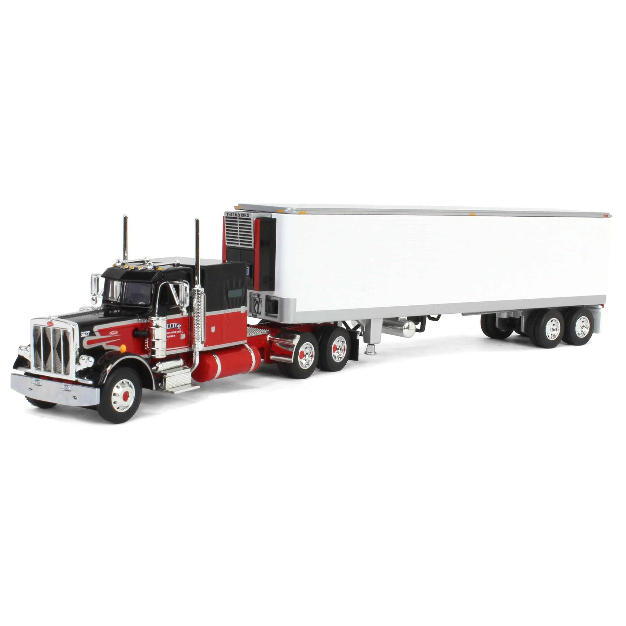 1/64 Peterbilt 359 Semi Truck with Vintage Reefer Trailer, Legacy Series #1: Pirkle Refrigerated Freight Lines, DCP by First Gear