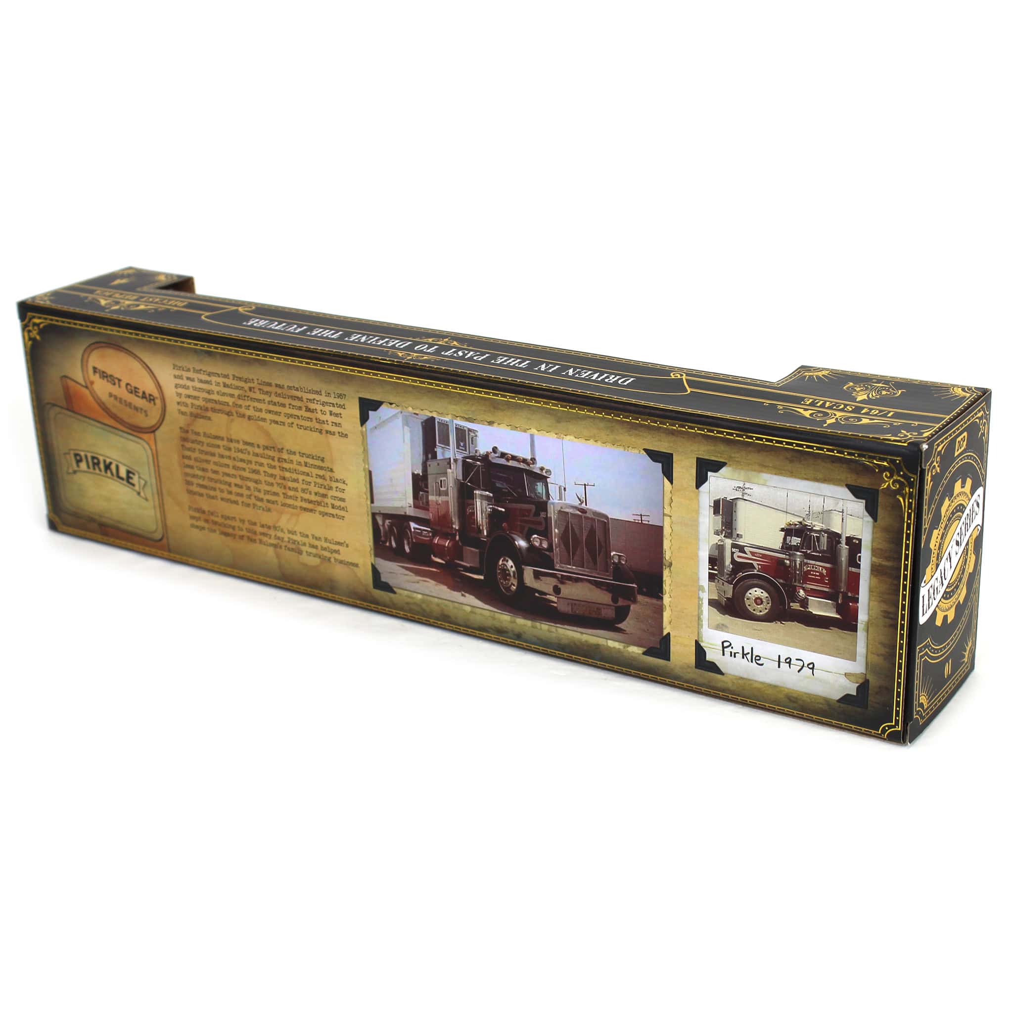 1/64 Peterbilt 359 Semi Truck with Vintage Reefer Trailer, Legacy Series #1: Pirkle Refrigerated Freight Lines, DCP by First Gear - Image 6