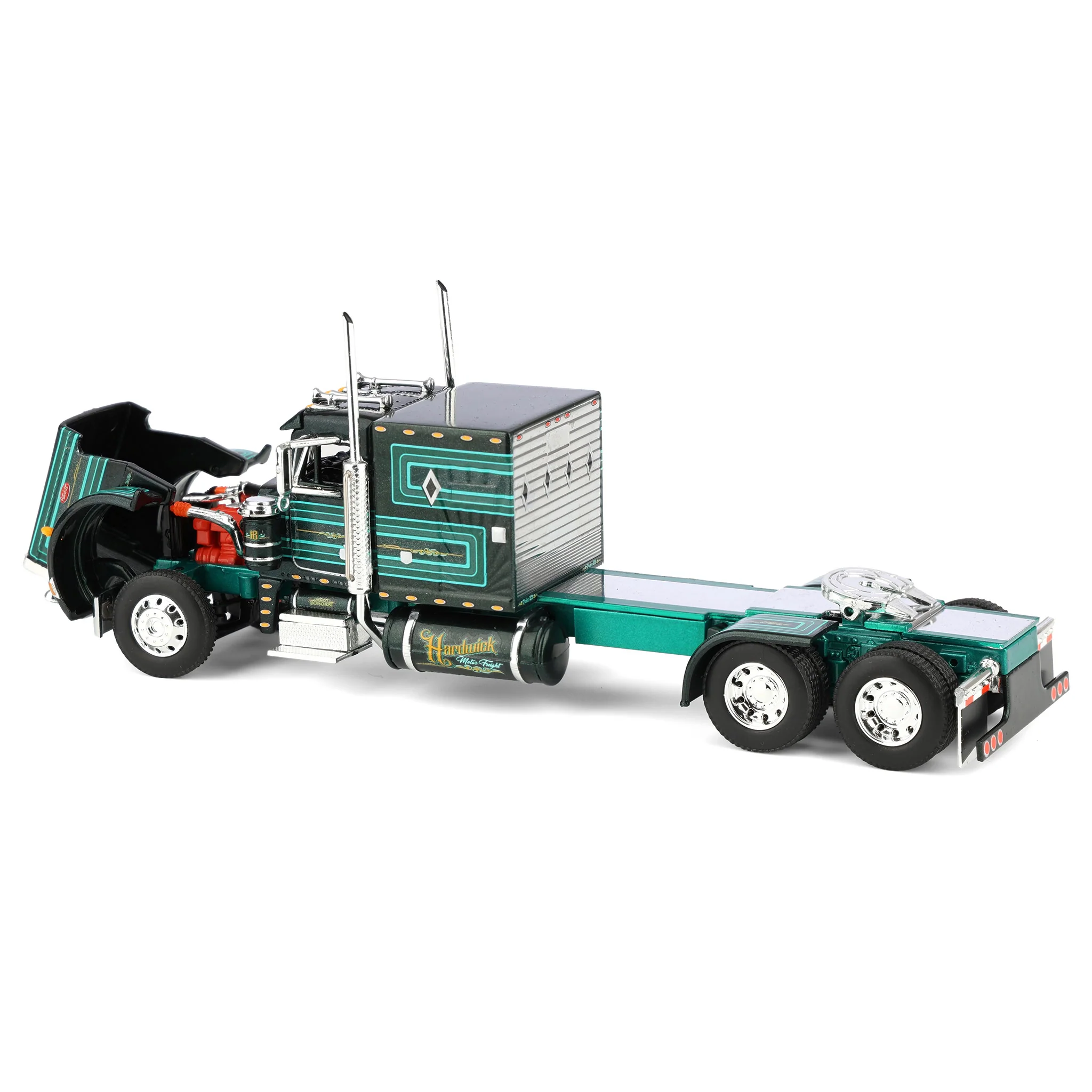 1/64 Peterbilt 359 with 53ft Utility Reefer Trailer, Big Rigs II #2: Hardwick Motor Freight, DCP by First Gear - Image 6