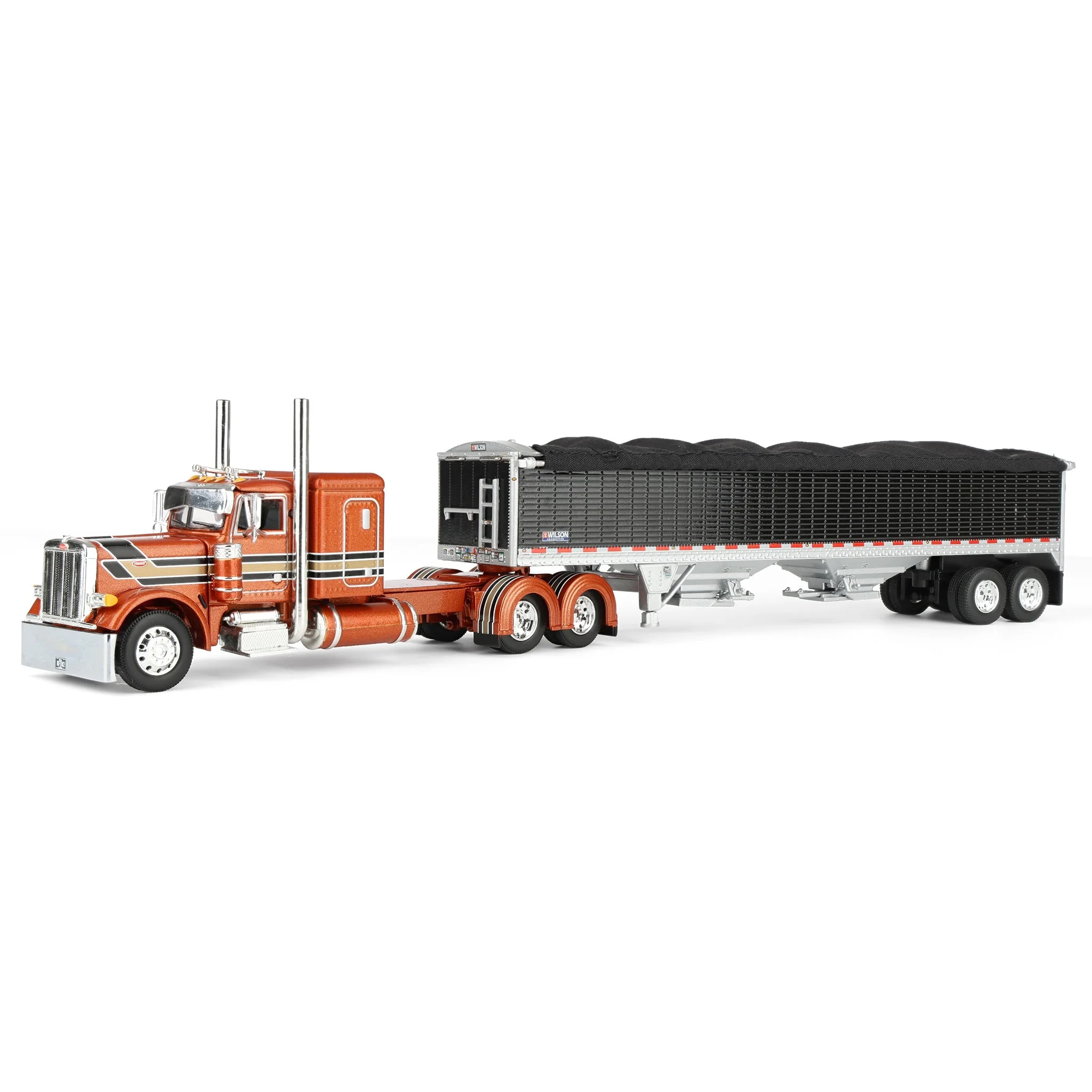 1/64 Peterbilt 379 Semi Truck with Wilson Grain Trailer, 2025 National Farm Toy Museum, DCP by First Gear