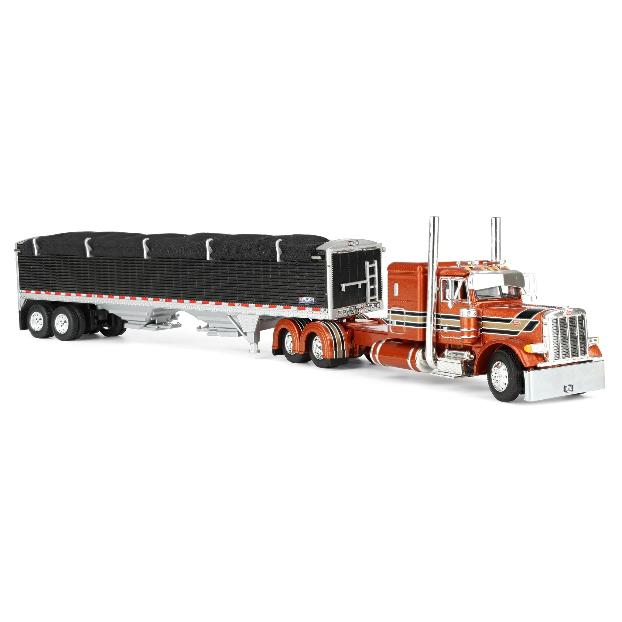 1/64 Peterbilt 379 Semi Truck with Wilson Grain Trailer, 2025 National Farm Toy Museum, DCP by First Gear - Image 2