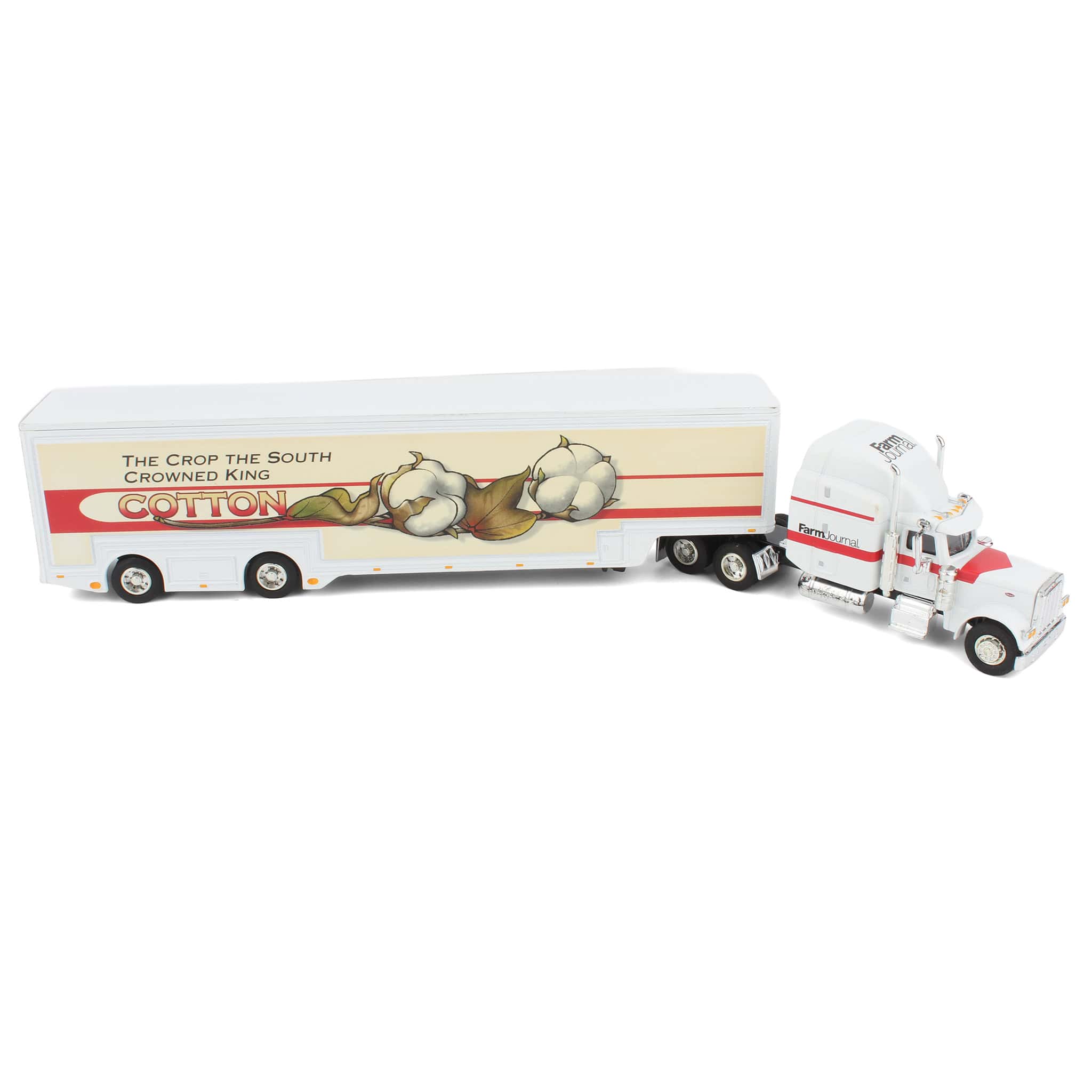 1/64 Peterbilt 379 Semi with Featherlite Drop Bed Trailer Bank by SpecCast, Farm Journal Cotton - Image 2