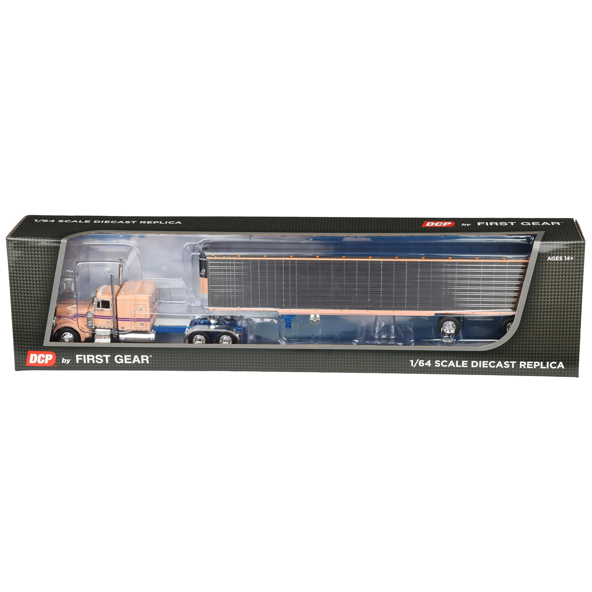 1/64 Peterbilt 379 Semi Truck with Spread Axle Reefer Trailer, Daley Enterprises "Bad Intentions," DCP by First Gear - Image 2