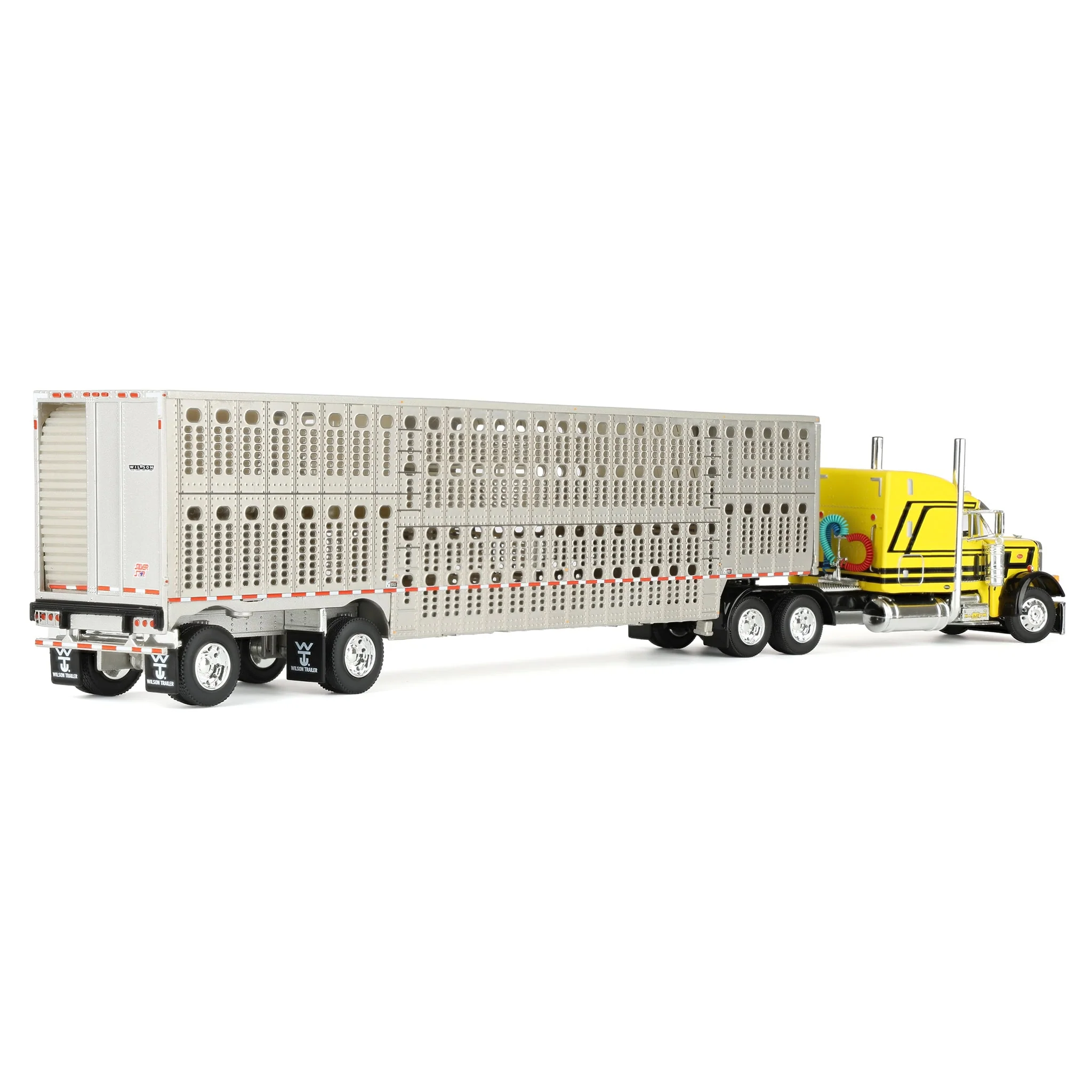 1/64 Peterbilt 379 with Wilson Silverstar Livestock Trailer, Harrison Trucking, DCP by First Gear Dealer Exclusive - Image 3