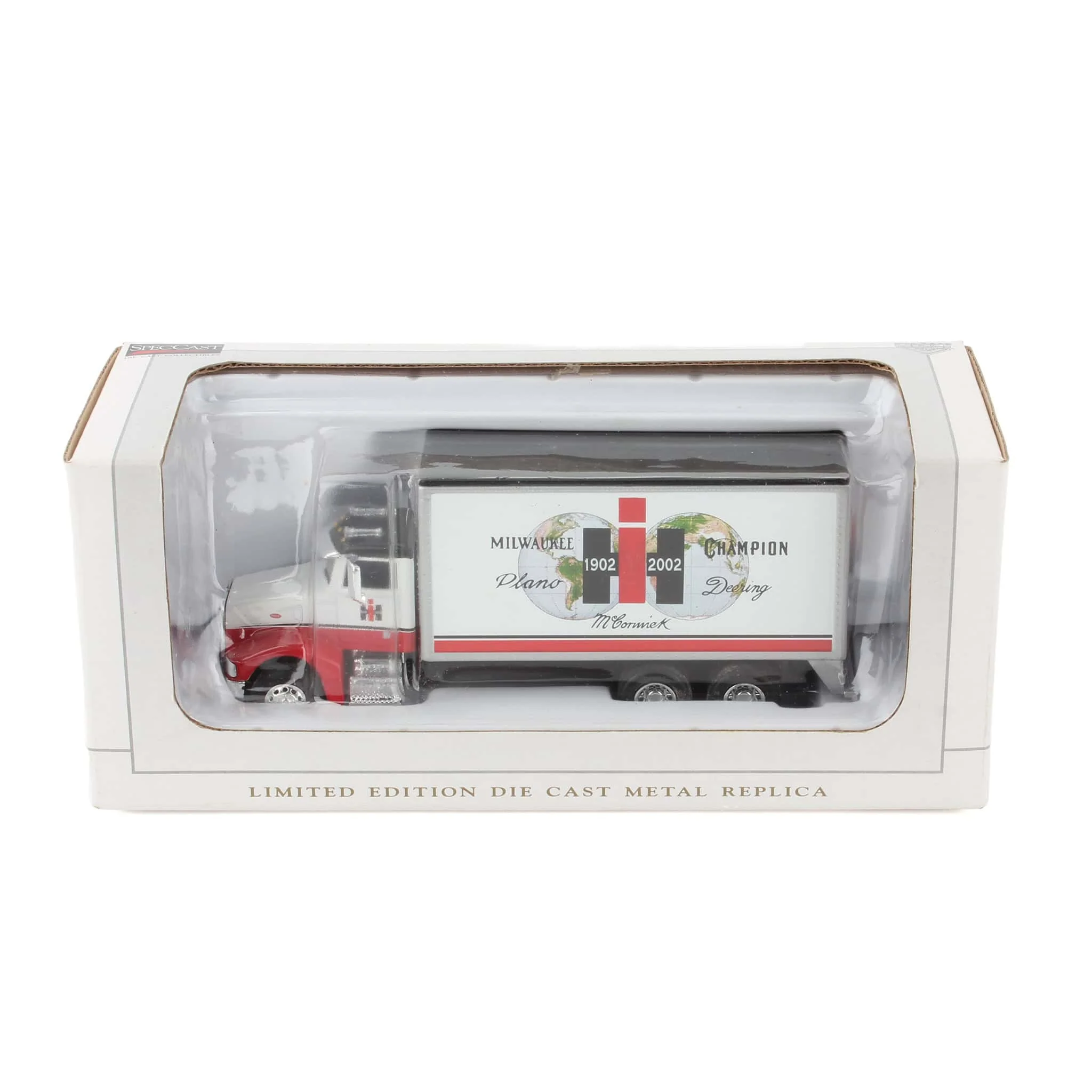 1/64 Limited Edition Peterbilt 385 Van Box Truck, IH 100th Anniversary 1902-2002, by SpecCast