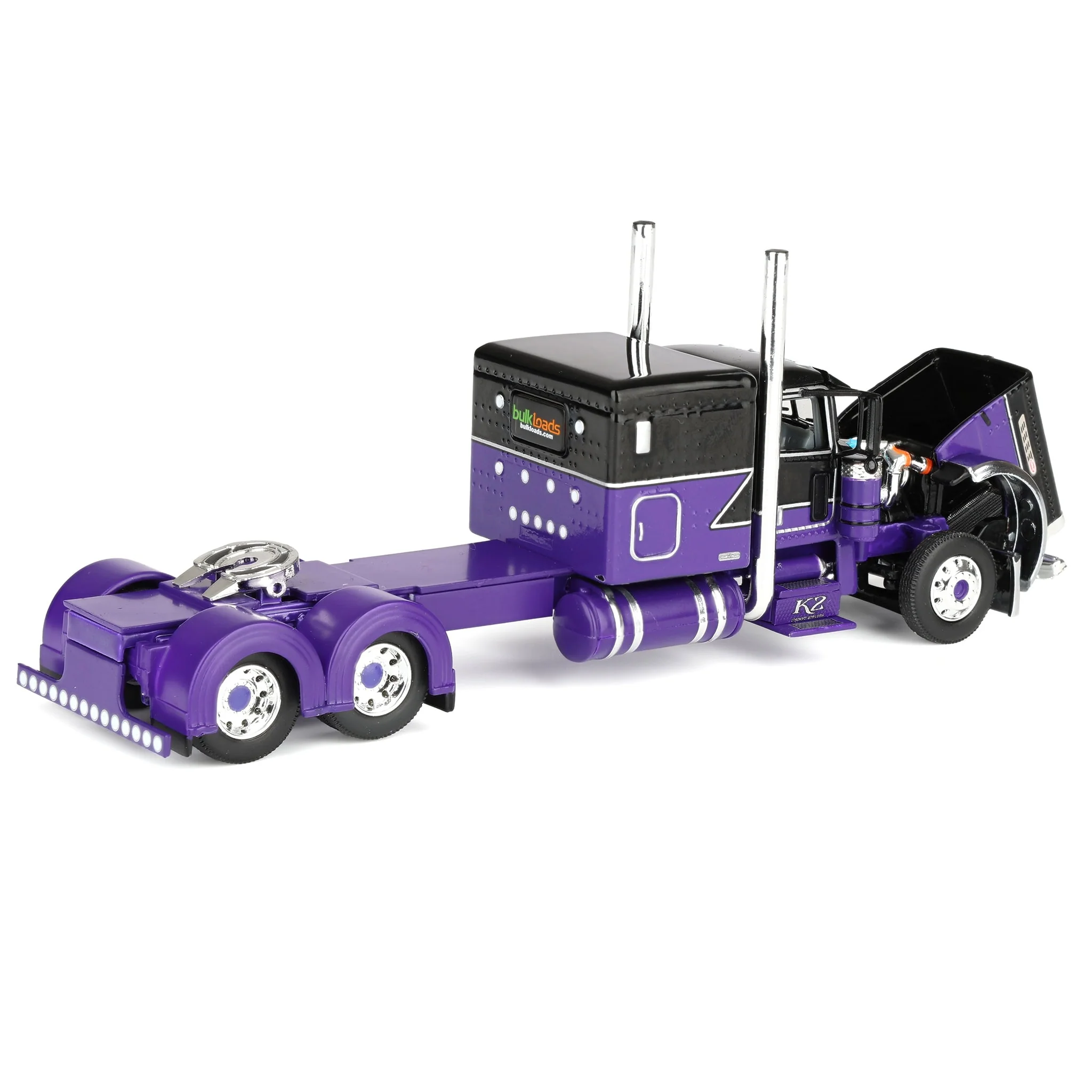 1/64 Peterbilt 389 Pride-N-Class Semi with 50ft Wilson Pacesetter Grain Trailer, K2/Bulkloads, DCP by First Gear - Image 5