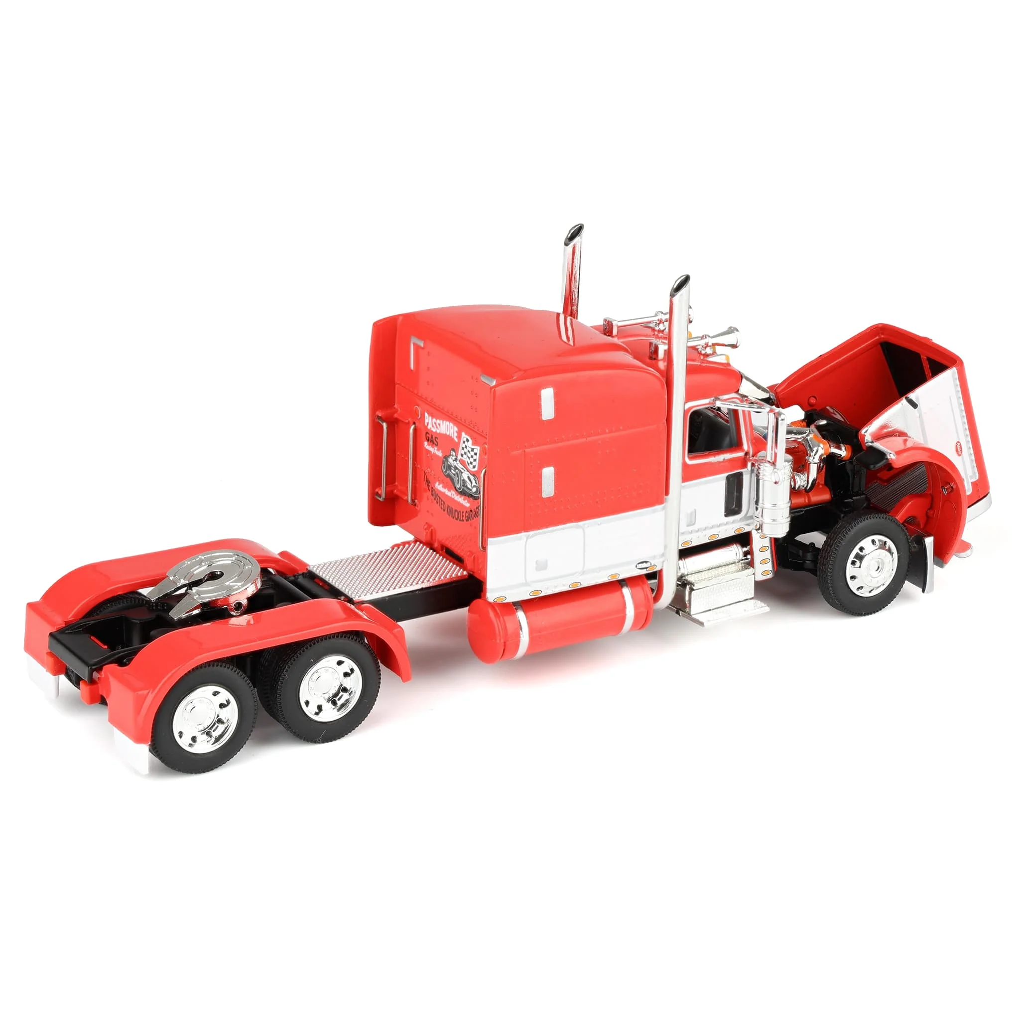 1/64 Peterbilt 389 Semi Truck with Heil Fuel Tank Trailer, Busted Knuckle Garage, DCP by First Gear Distributor Exclusive - Image 5