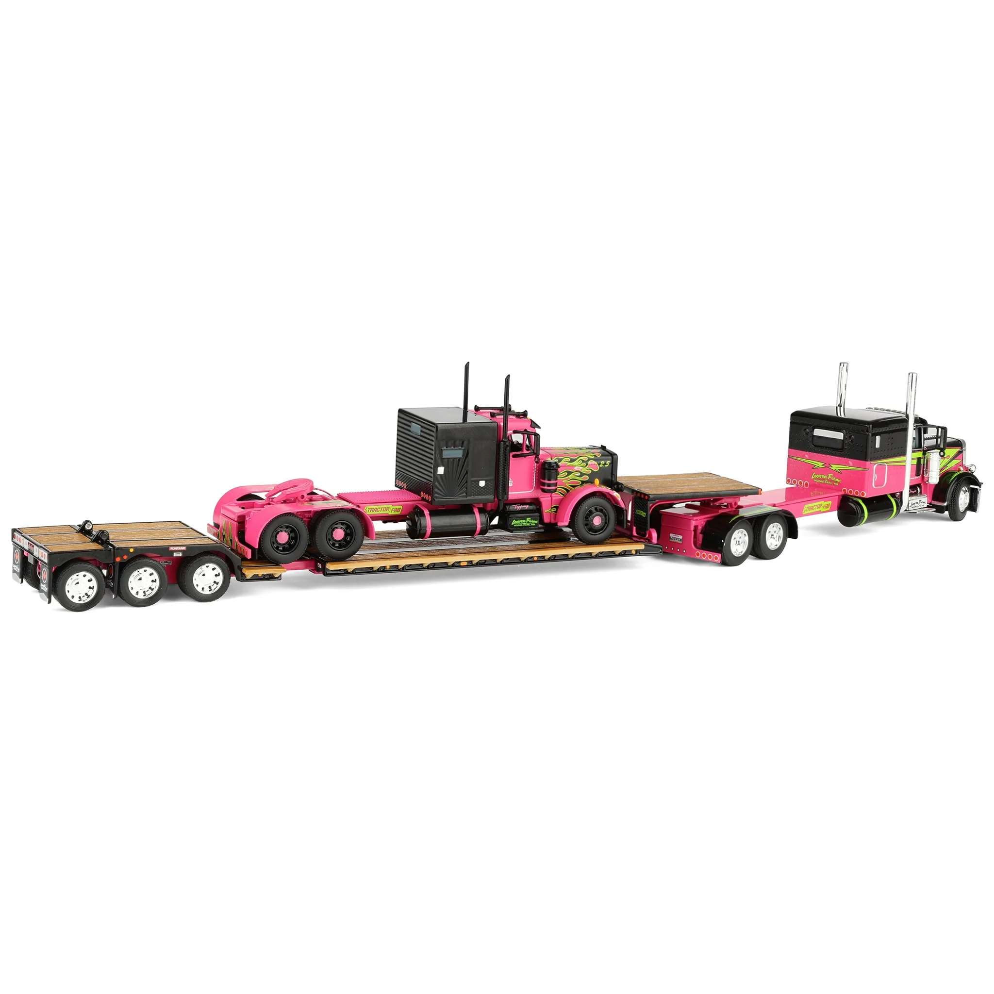 1/64 Peterbilt 389 Semi with Fontaine Renegade LXT40 Lowboy & Peterbilt 359 Load, Loewen Farms, DCP by First Gear - Image 3