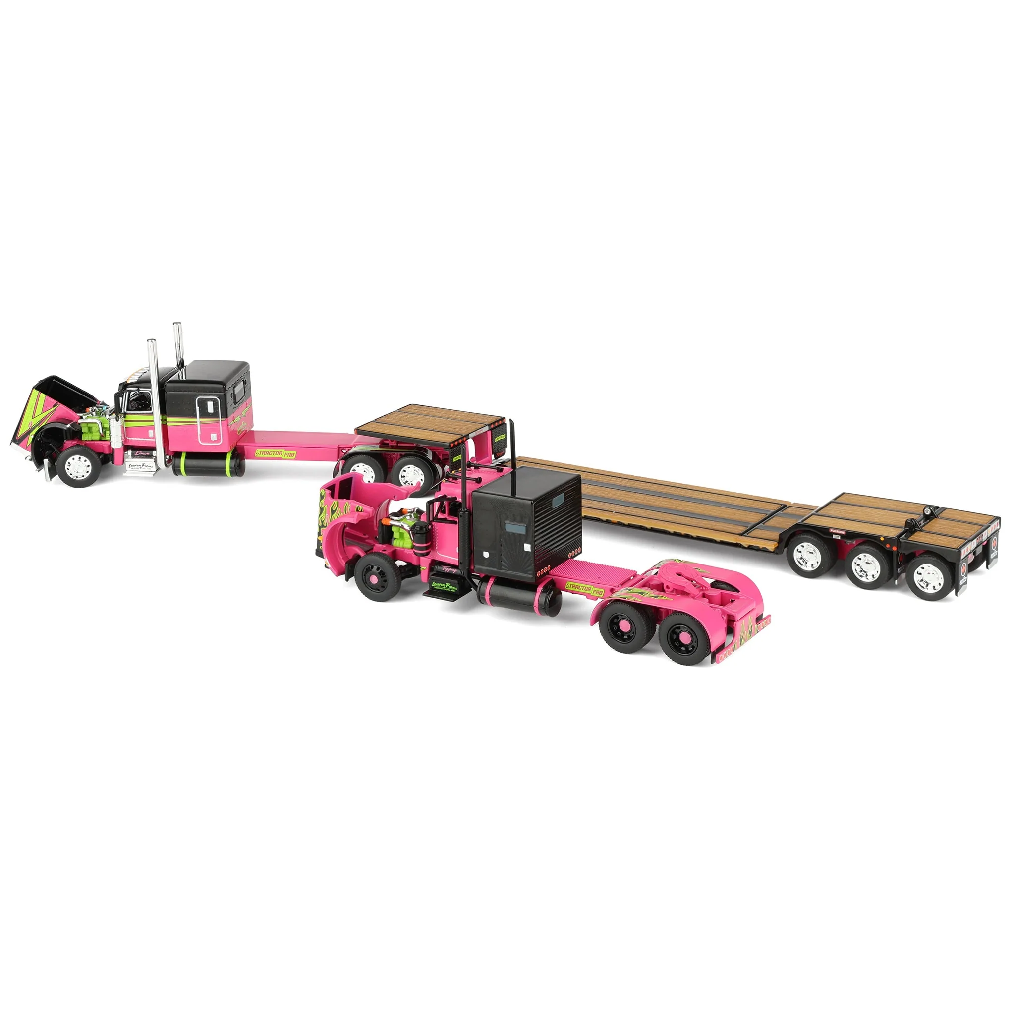 1/64 Peterbilt 389 Semi with Fontaine Renegade LXT40 Lowboy & Peterbilt 359 Load, Loewen Farms, DCP by First Gear - Image 4