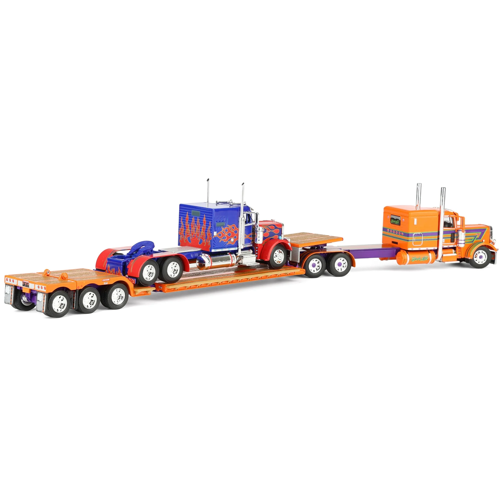 1/64 Peterbilt 389 Semi with Fontaine Renegade LXT40 Lowboy & Peterbilt 359 Load, Sadie Rae, DCP by First Gear - Image 3