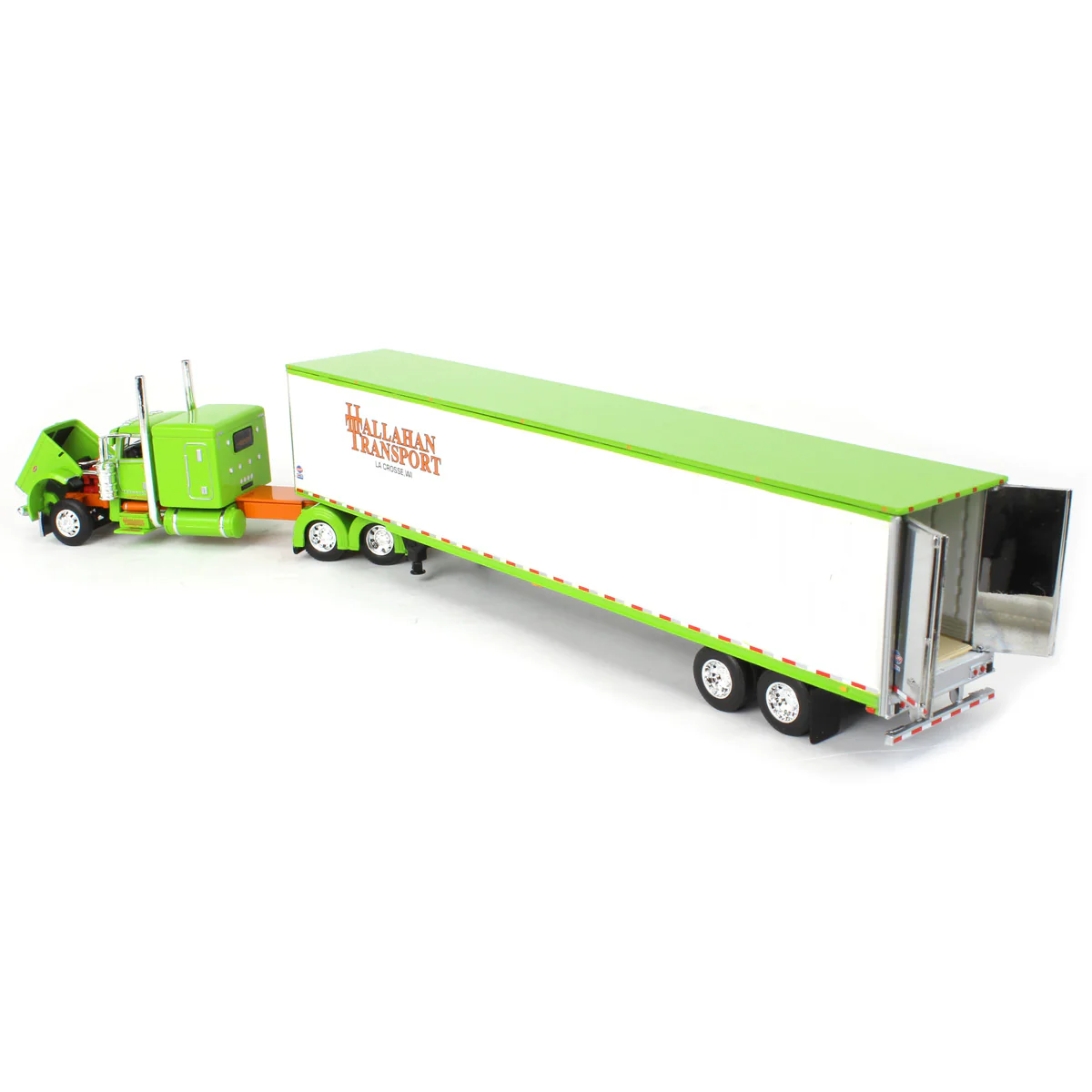 1/64 Peterbilt 389 with 53ft Utility Trailer, Big Rigs #9: Hallahan Transport, DCP by First Gear - Image 4