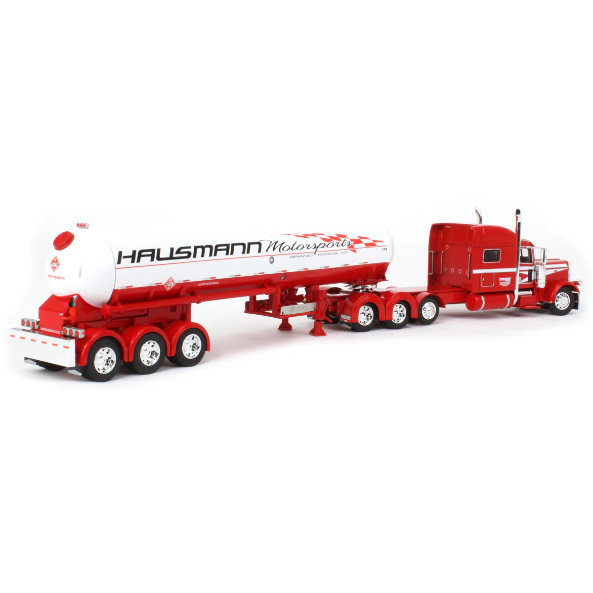 1/64 Peterbilt 389 Semi Truck with Mississippi LP Tank Trailer, Big Rigs #14: Hausmann Transport, DCP By First Gear - Image 3