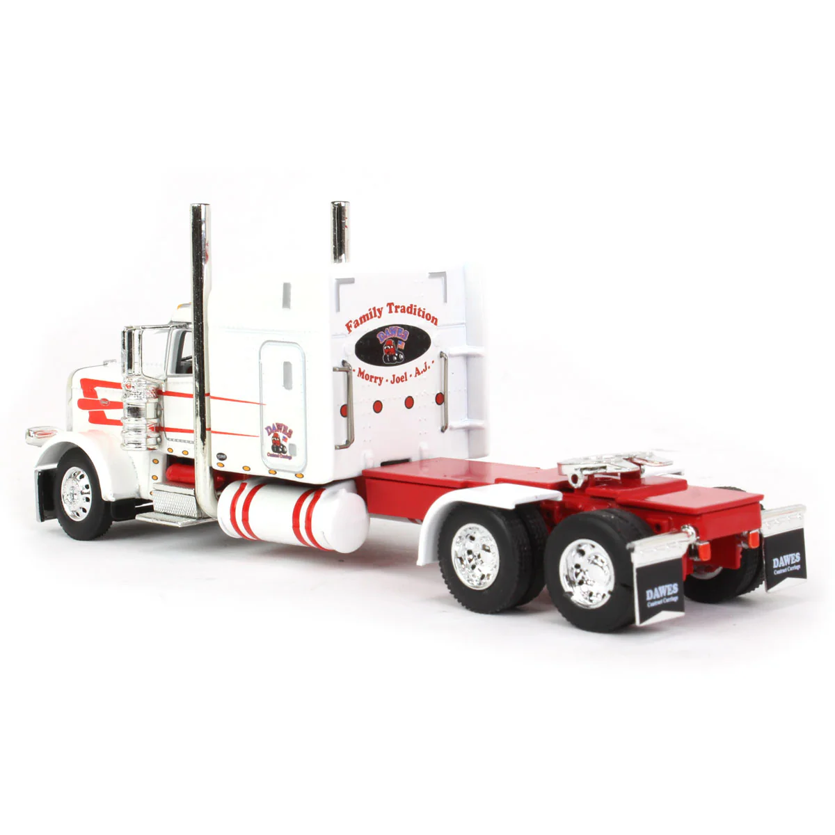 1/64 Peterbilt 389 Semi Truck with Utility Ribbed Spread-Axle Reefer, Dawes Contract Carriage, DCP by First Gear - Image 5