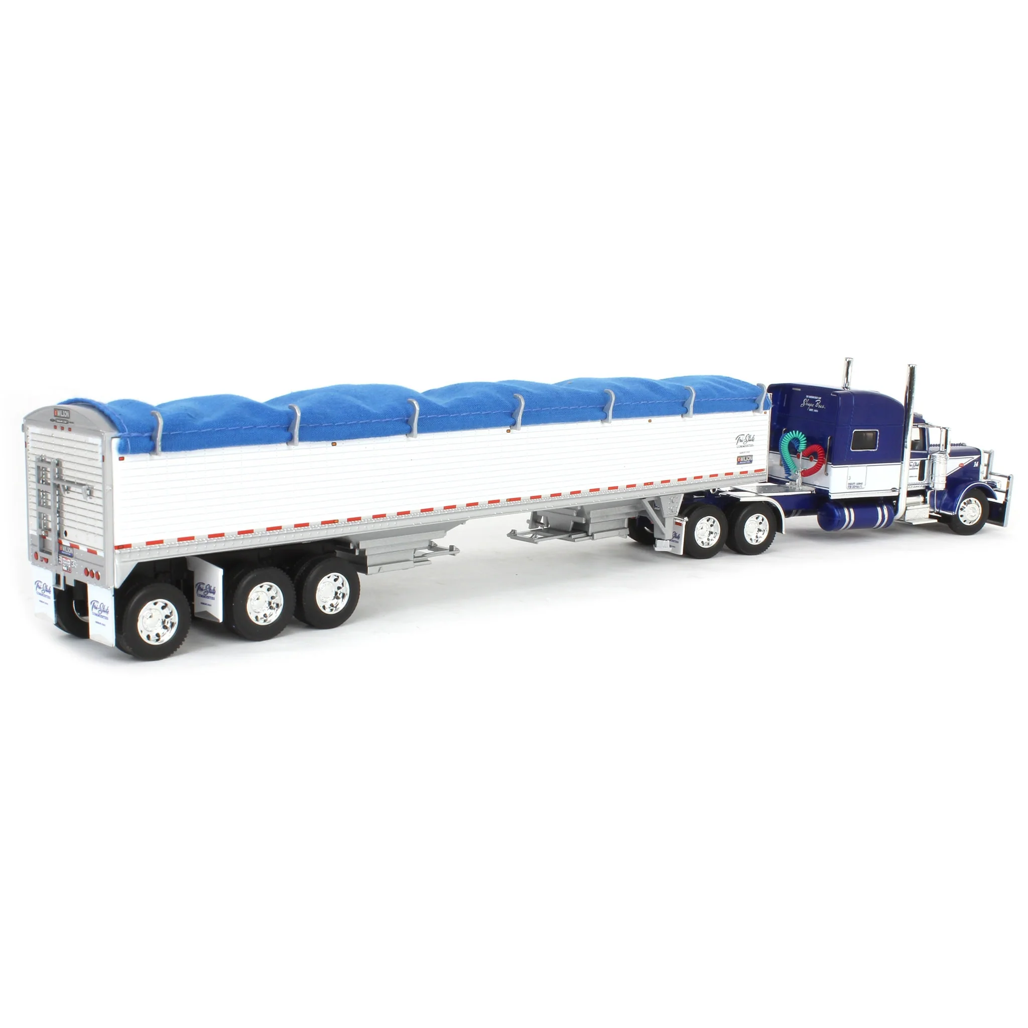 1/64 Peterbilt 389 with 50ft Tri-Axle Grain Trailer, Commemorative Shupe Trucking, DCP by First Gear - Image 3
