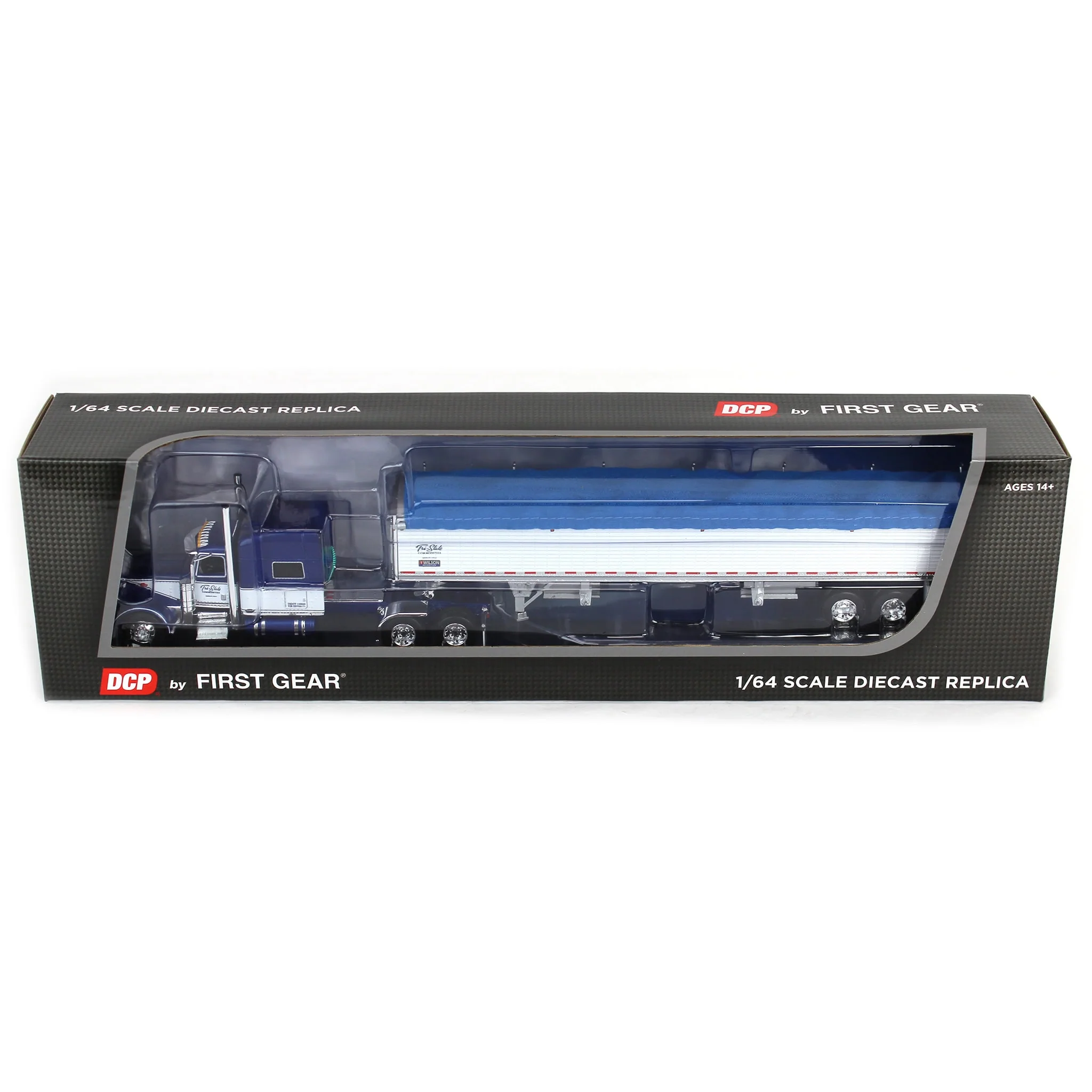 1/64 Peterbilt 389 with 50ft Tri-Axle Grain Trailer, Commemorative Shupe Trucking, DCP by First Gear - Image 6