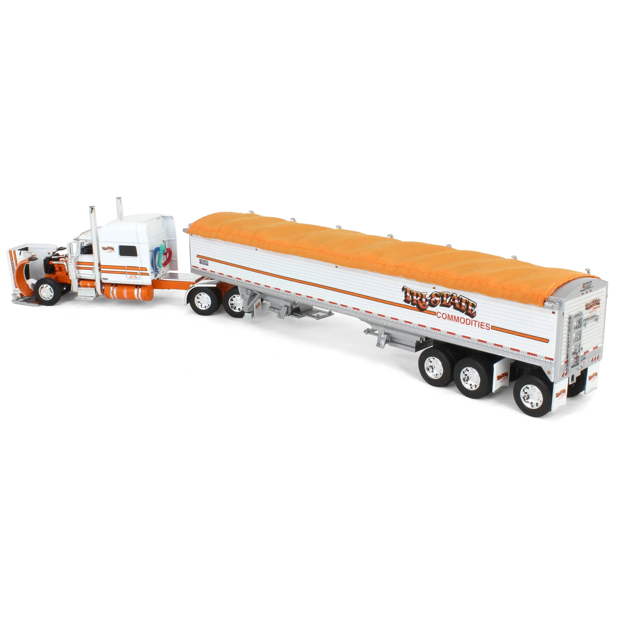1/64 Peterbilt 389 with 50ft Tri-Axle Grain Trailer, Tri-State Commodities, DCP by First Gear - Image 4
