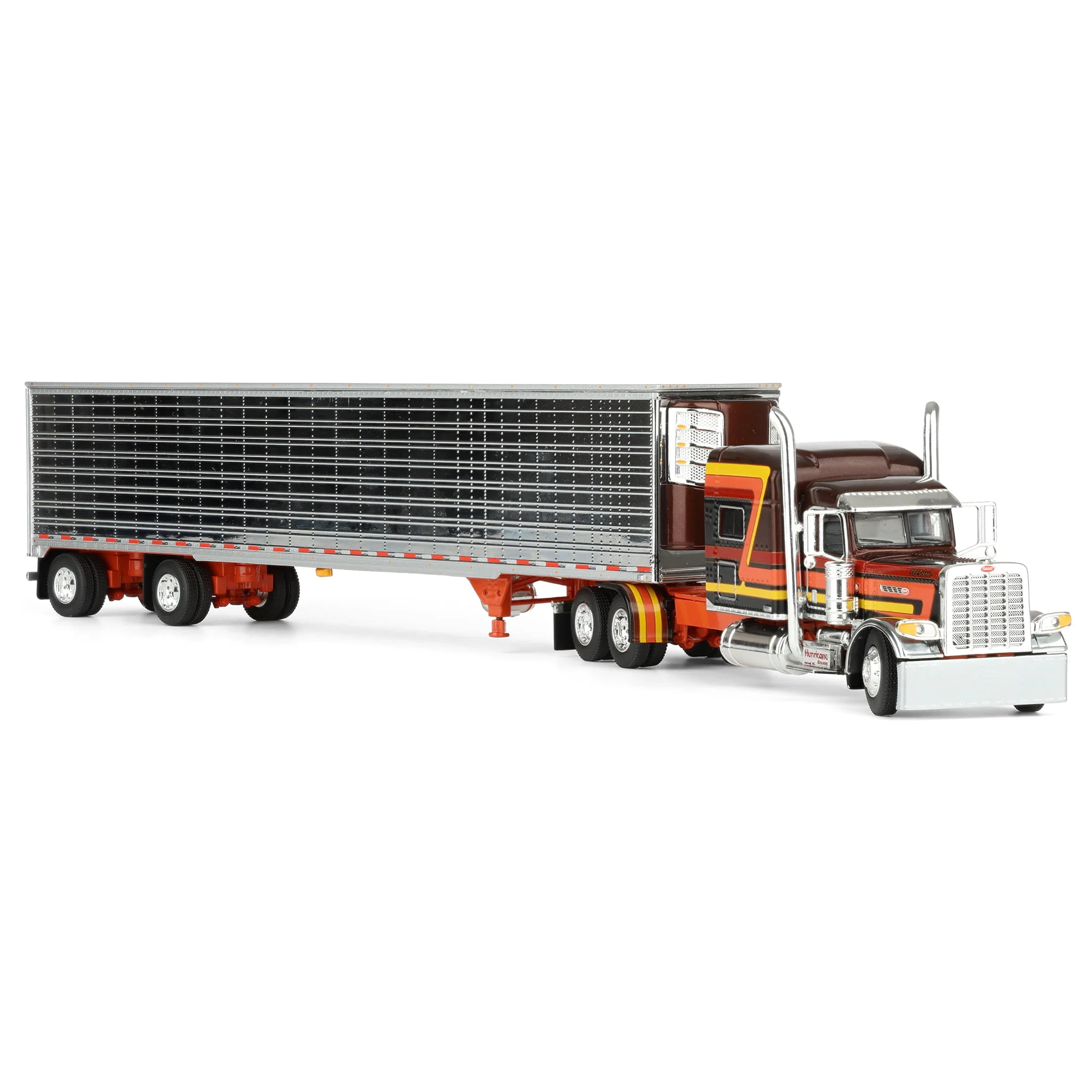 1/64 Peterbilt 389 Pride-N-Class Semi with 53ft Chrome Utility Reefer Trailer, Big Rigs II #4: Hurricane Express, DCP by First Gear - Image 2