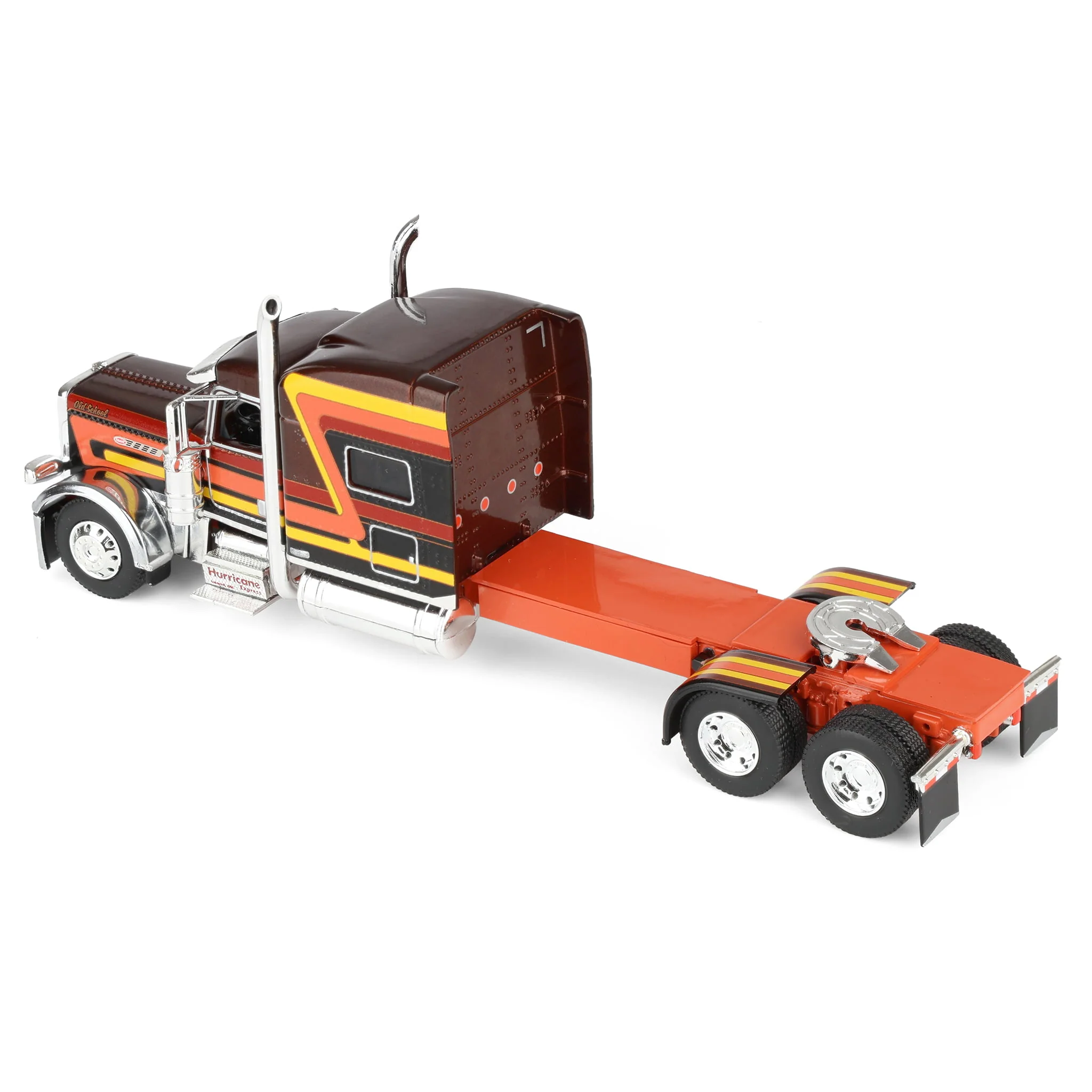 1/64 Peterbilt 389 Pride-N-Class Semi with 53ft Chrome Utility Reefer Trailer, Big Rigs II #4: Hurricane Express, DCP by First Gear - Image 6