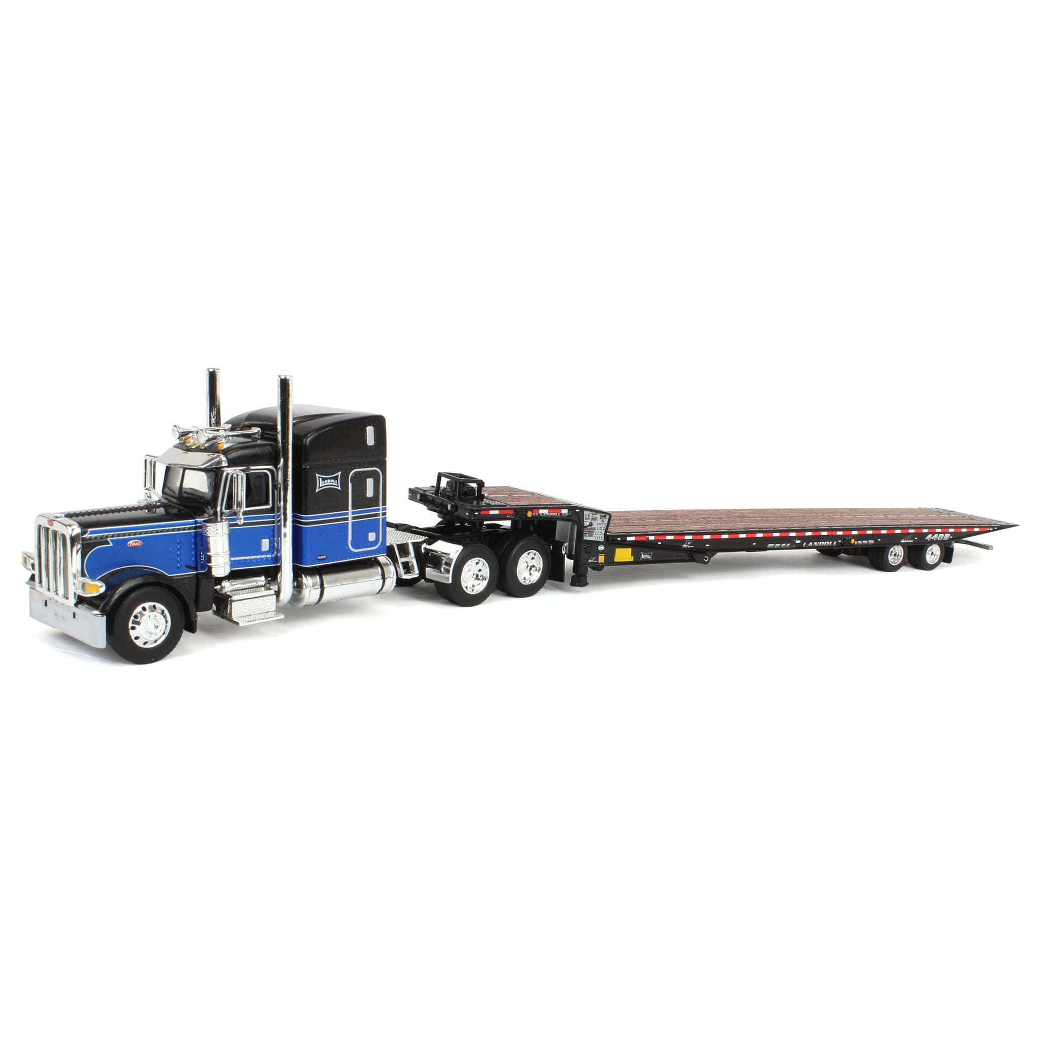 1/64 Peterbilt 389 with Landoll 440 Series Traveling Axle Trailer, Landoll Semi Replica