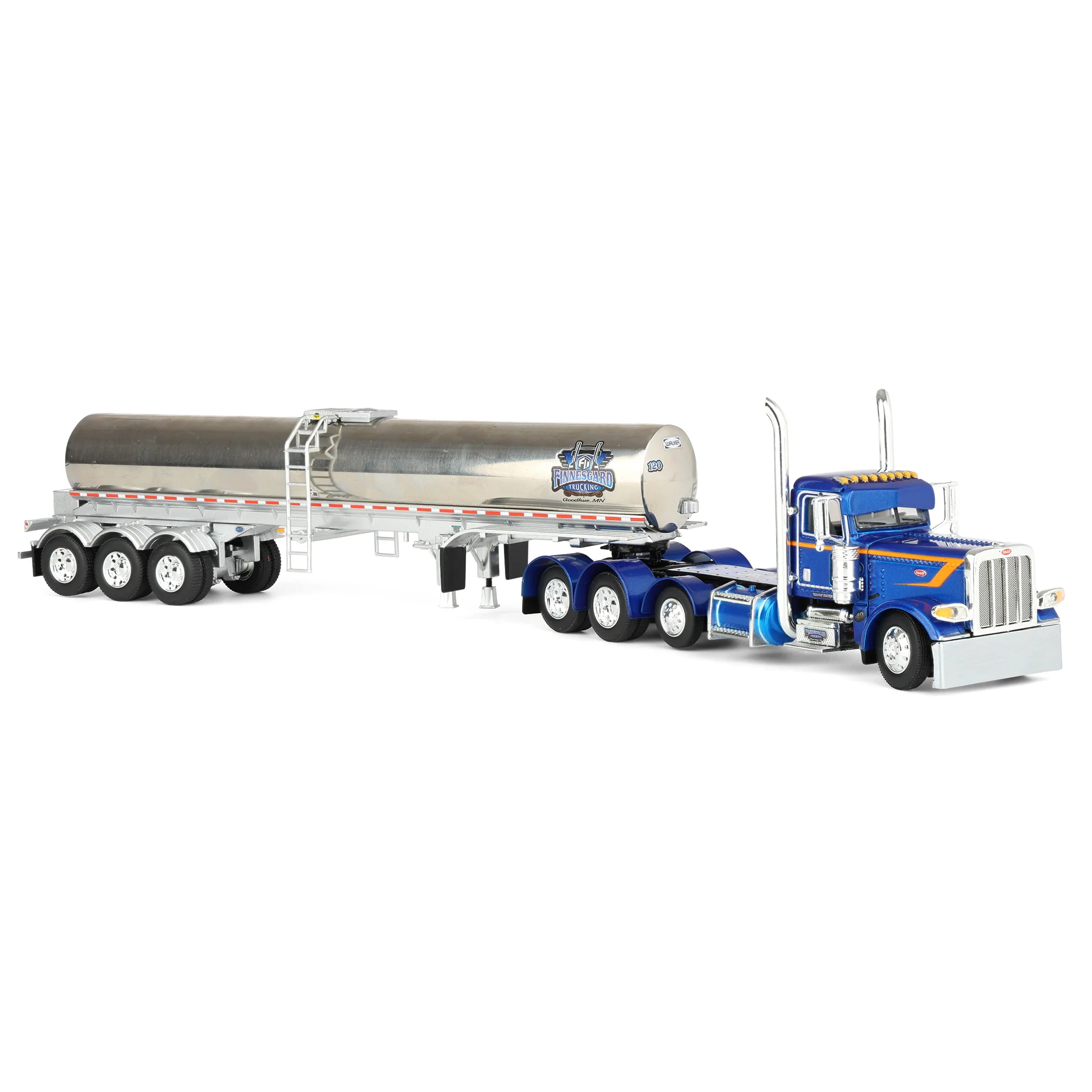 1/64 Peterbilt 389 Semi Truck with Walker Food Grade Tank Trailer, Finnesgard Trucking, DCP by First Gear - Image 2