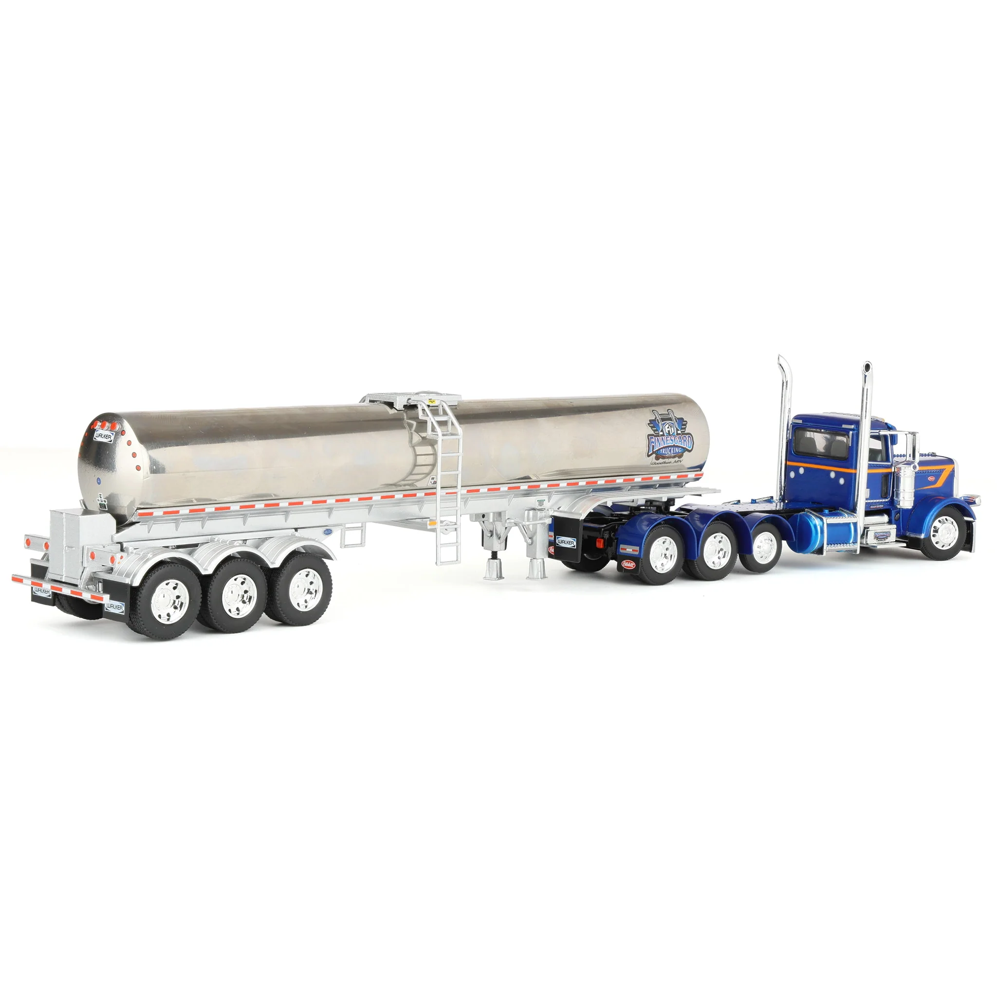 1/64 Peterbilt 389 Semi Truck with Walker Food Grade Tank Trailer, Finnesgard Trucking, DCP by First Gear - Image 3