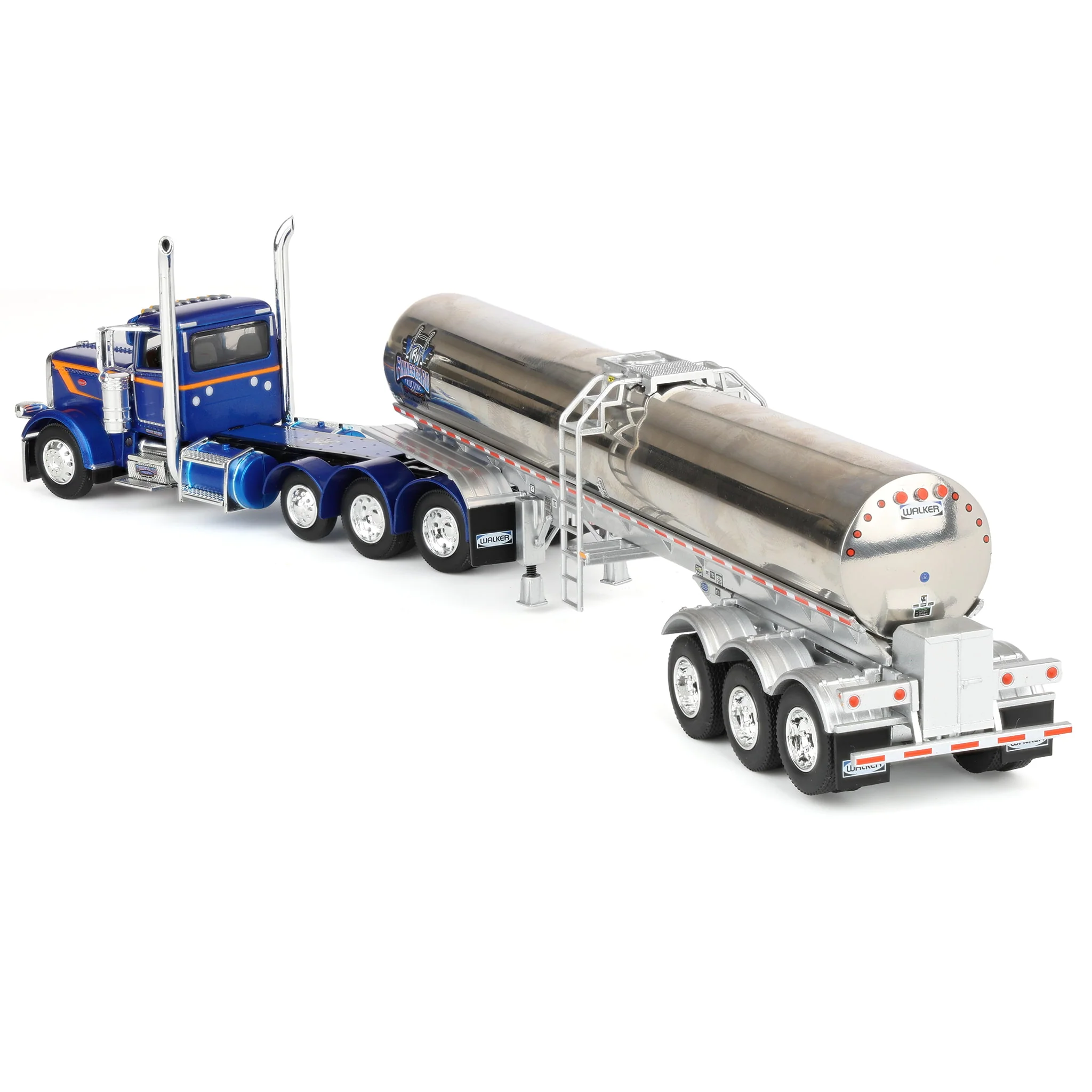 1/64 Peterbilt 389 Semi Truck with Walker Food Grade Tank Trailer, Finnesgard Trucking, DCP by First Gear - Image 4
