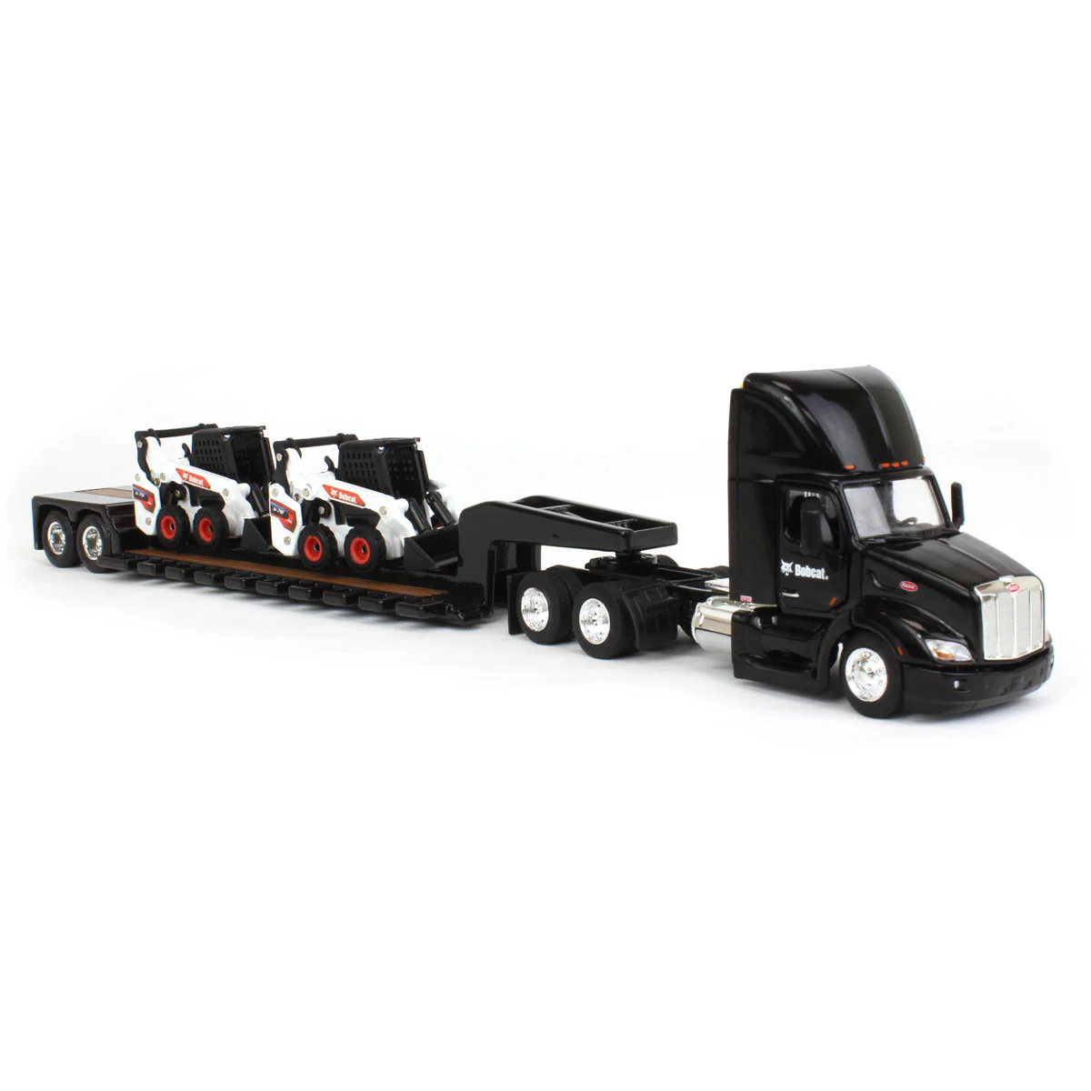 1/64 Peterbilt 579 Semi Truck with Lowboy Trailer & 2 Bobcat S76 Skid-Steer Loaders by ERTL, 2022 NTT'NC Show - Image 2