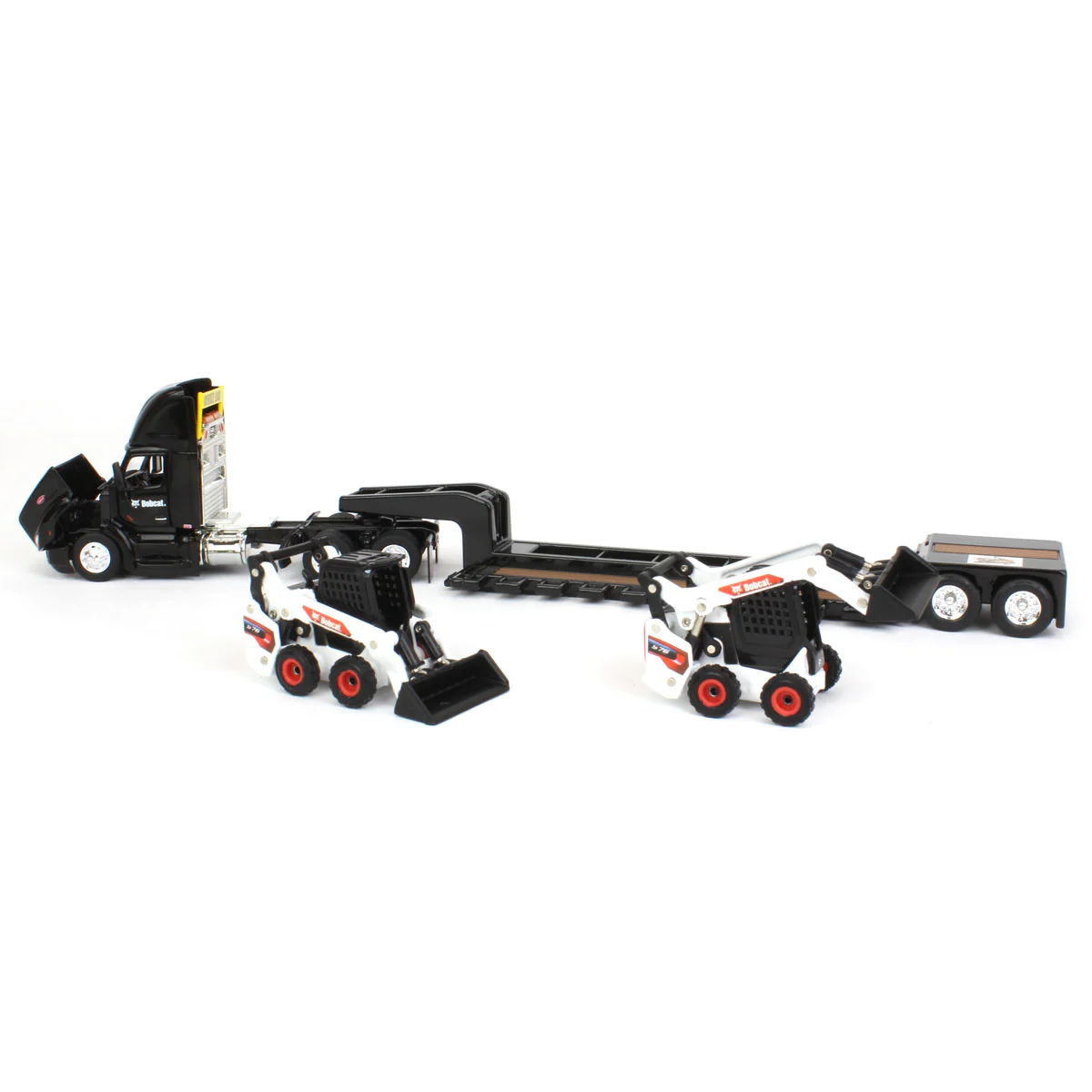 1/64 Peterbilt 579 Semi Truck with Lowboy Trailer & 2 Bobcat S76 Skid-Steer Loaders by ERTL, 2022 NTT'NC Show - Image 5