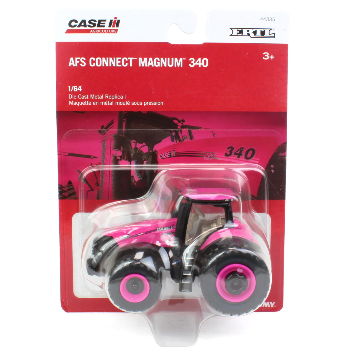 1/64 Pink Case IH AFS Connect Magnum 340 Tractor with Front & Rear Duals by ERTL - Image 5