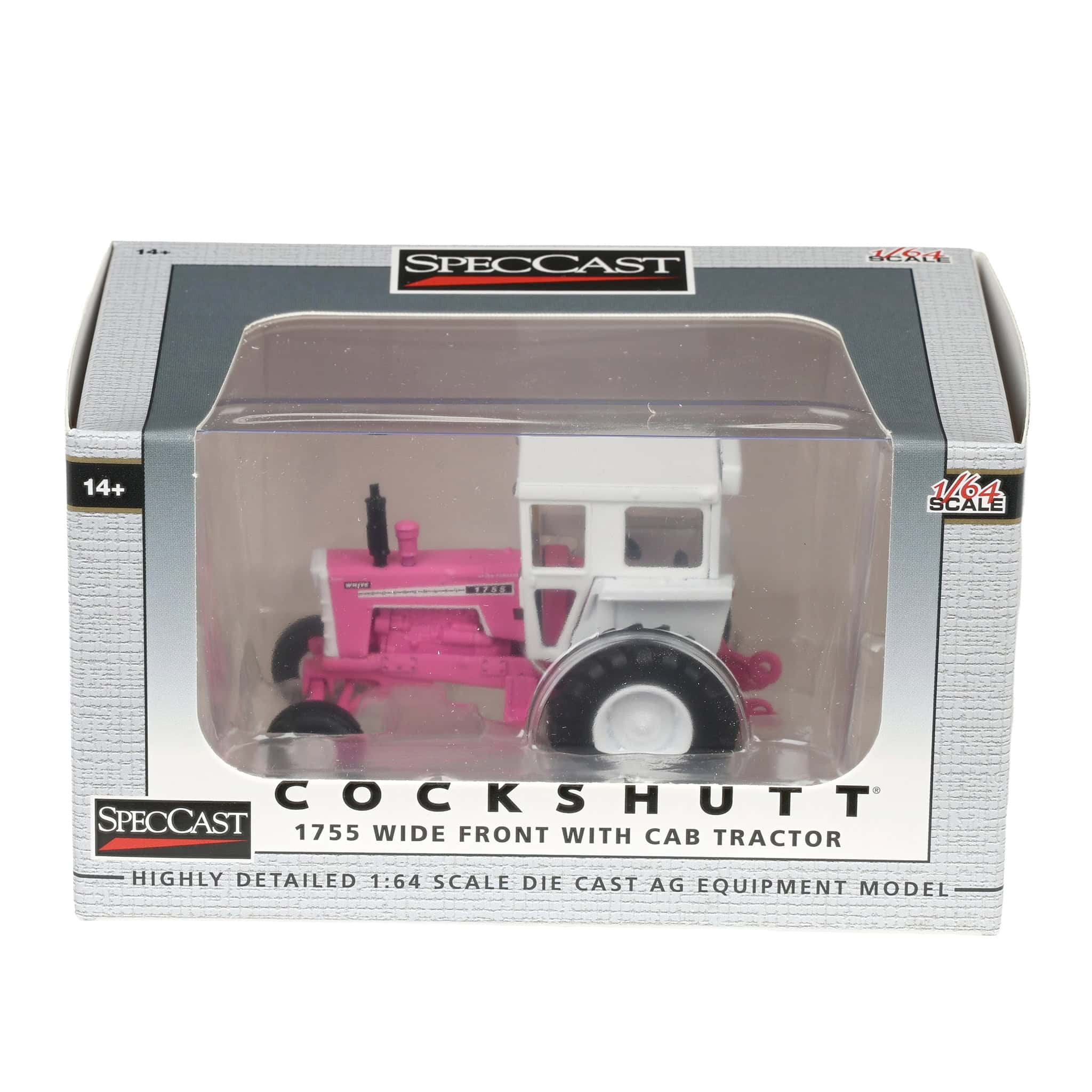 1/64 Pink Cockshutt 1755 Tractor with Wide Front & Cab by SpecCast - Image 6