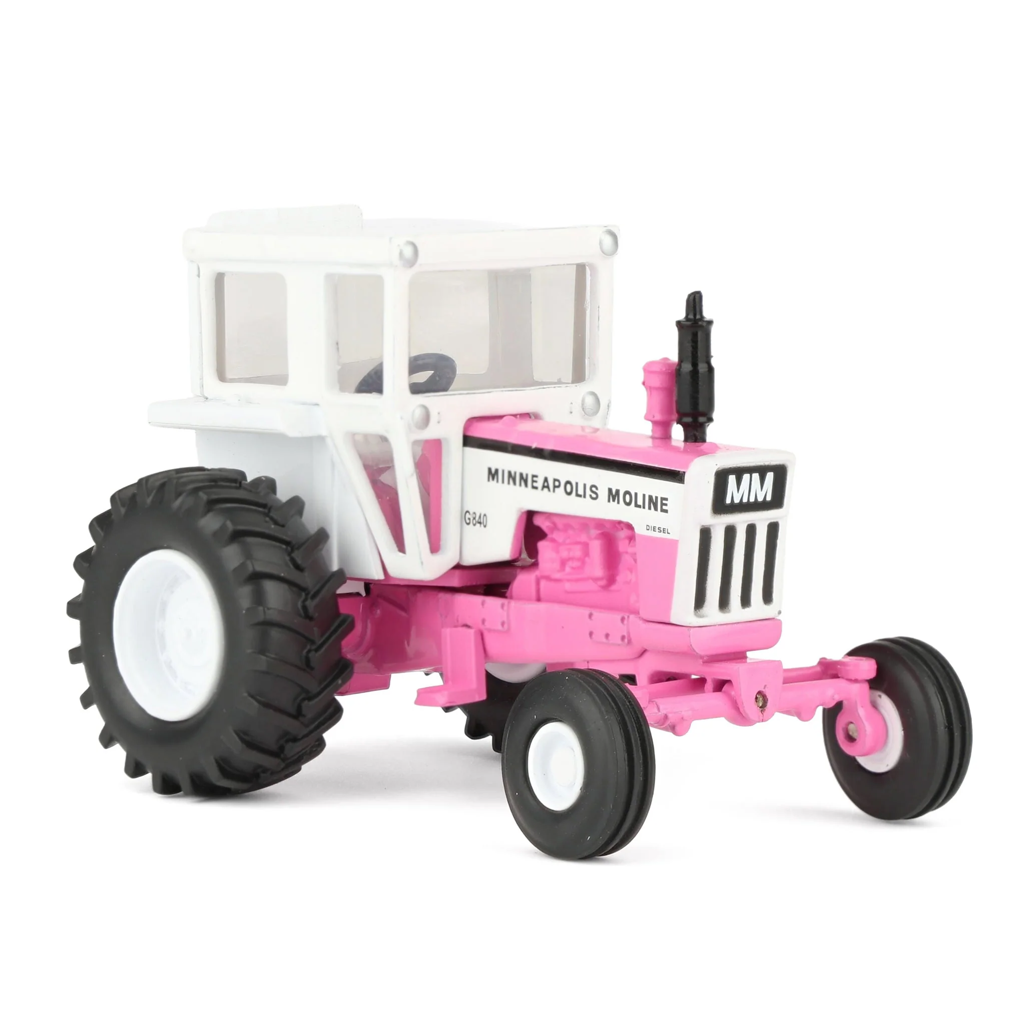 1/64 Pink Minneapolis Moline G840 Tractor with Wide Front & Cab by SpecCast - Image 2