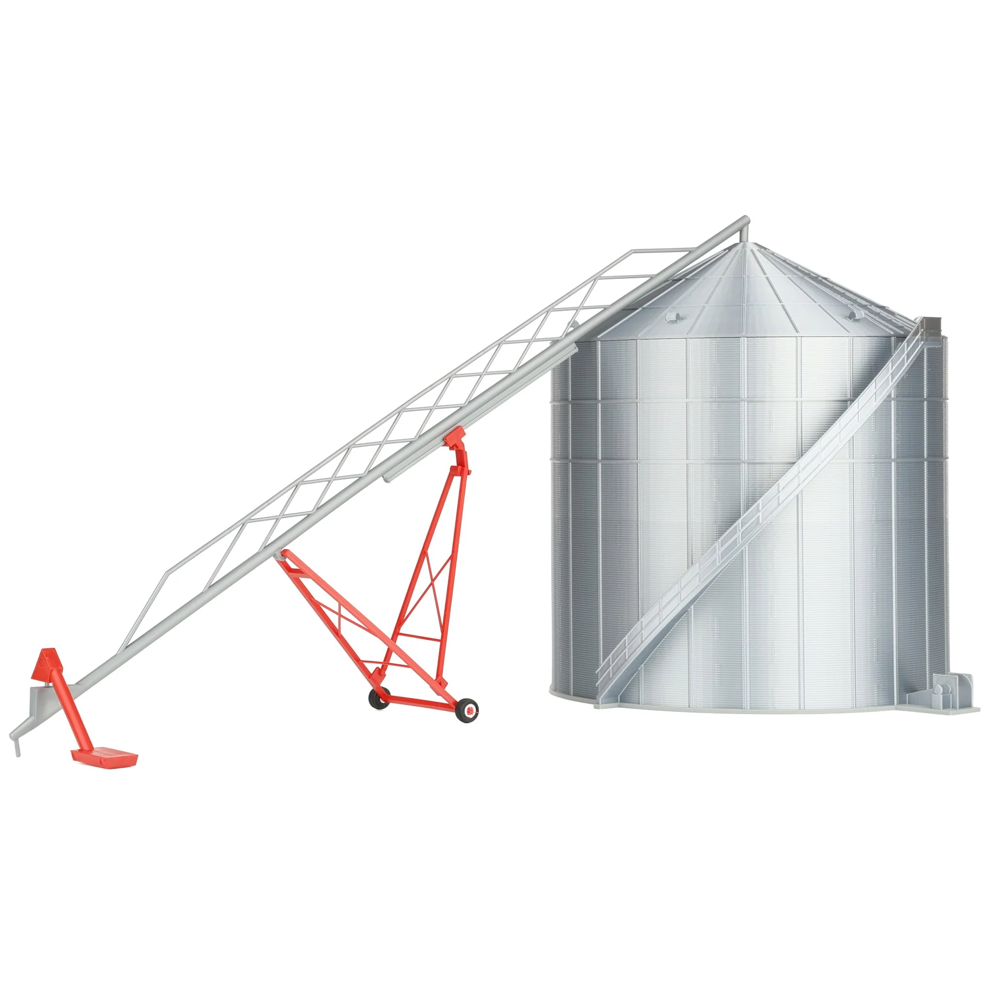 1/64 Plastic 115ft Grain Auger, Red & Silver - Image 5