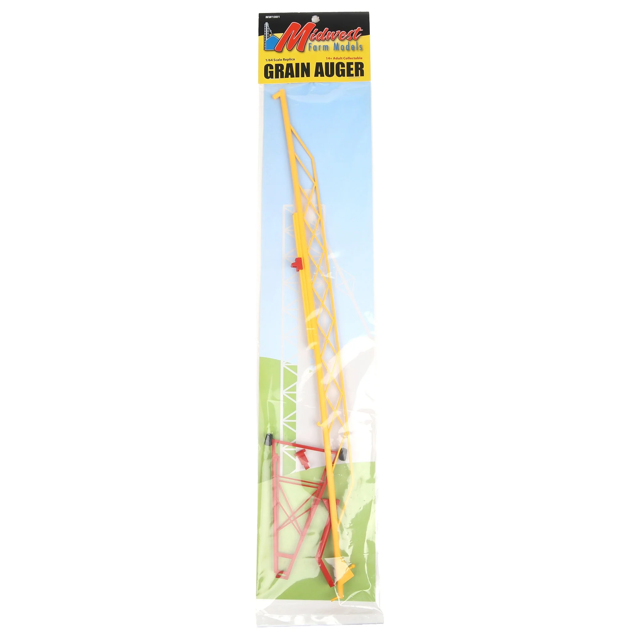 1/64 Plastic 115ft Grain Auger, Red & Yellow - Image 6