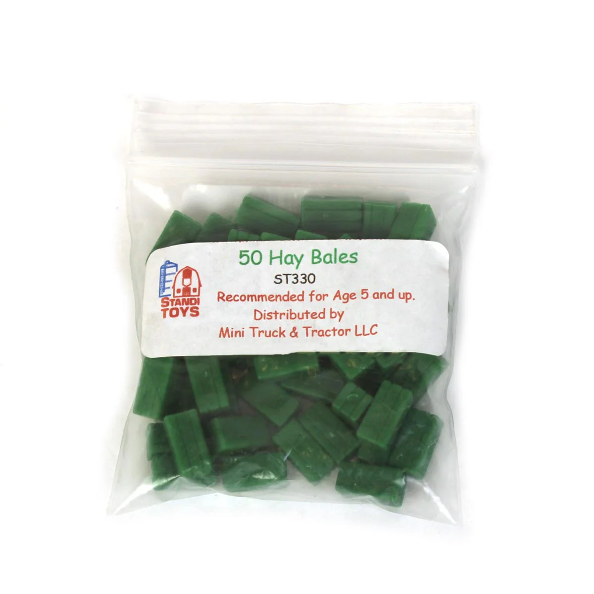 1/64 Plastic Green Hay Bales by Standi Toys, Approximately 50 Bales