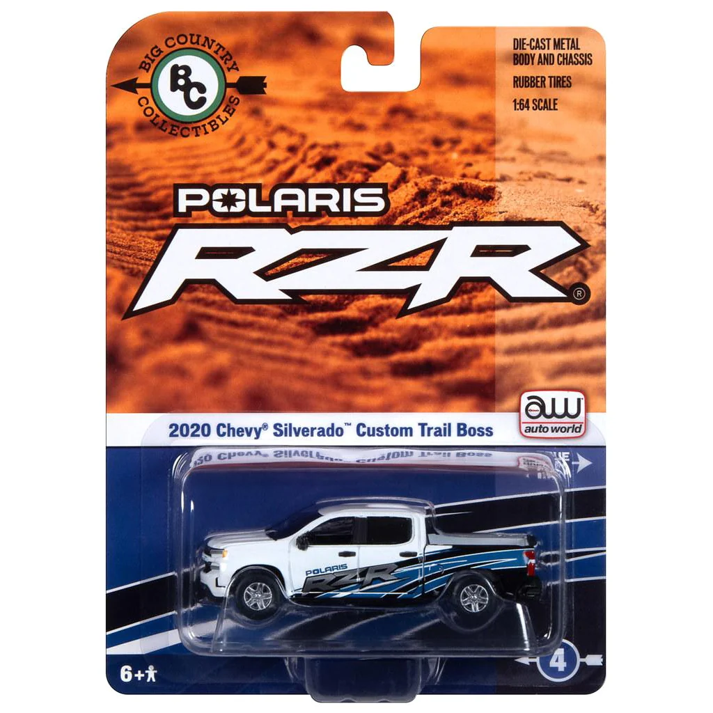 1/64 Polaris 2020 Chevrolet Silverado Custom Trail Boss Pickup Truck by Big Country - Image 3