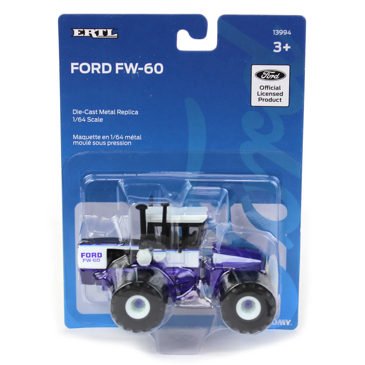 1/64 Purple Ford FW-60 4WD Tractor with Front & Rear Duals - Image 5