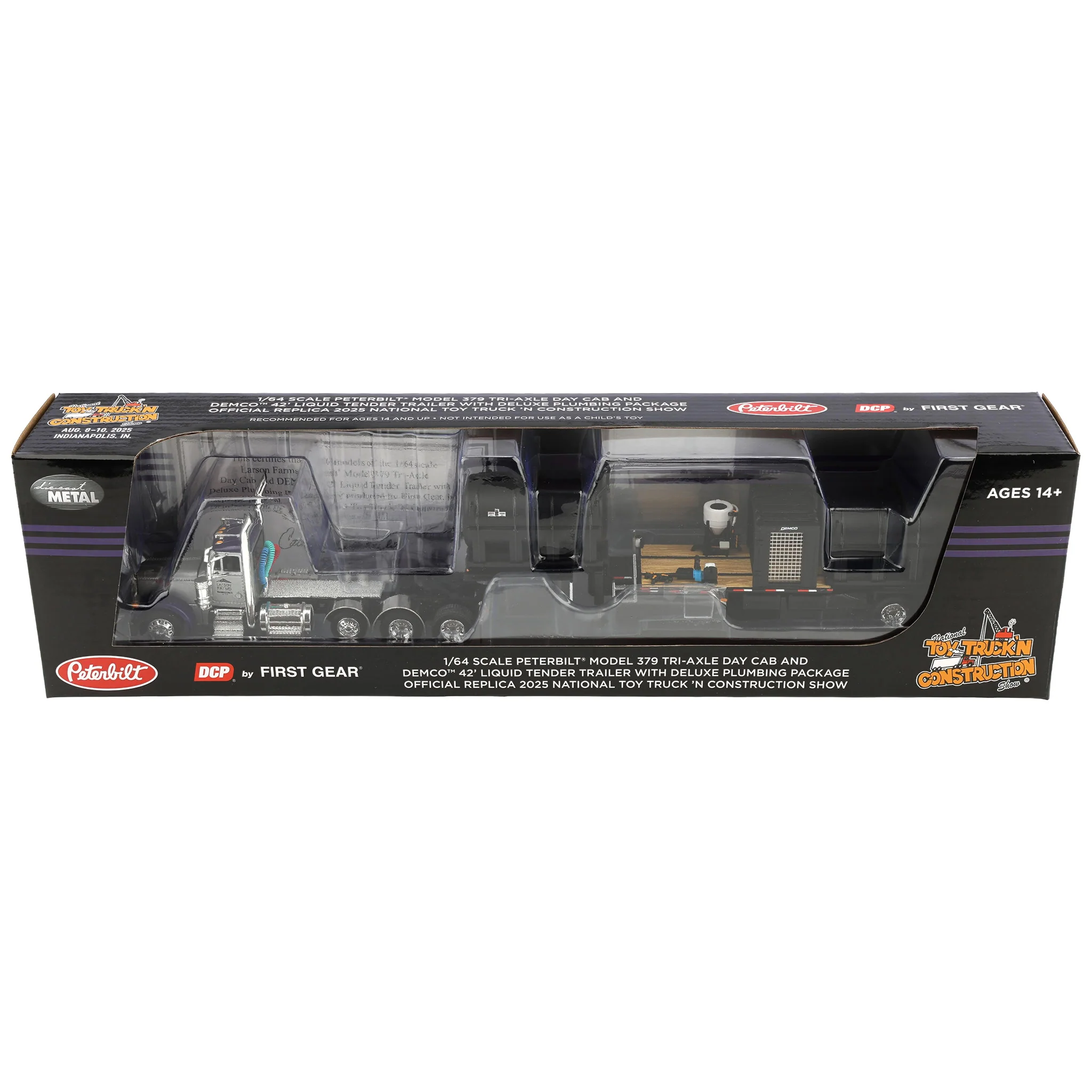 1/64 "Purple Pete" Peterbilt 379 with DEMCO 42ft Liquid Fertilizer Tender Trailer, 2025 NTT'NC Show, DCP by First Gear - Image 9
