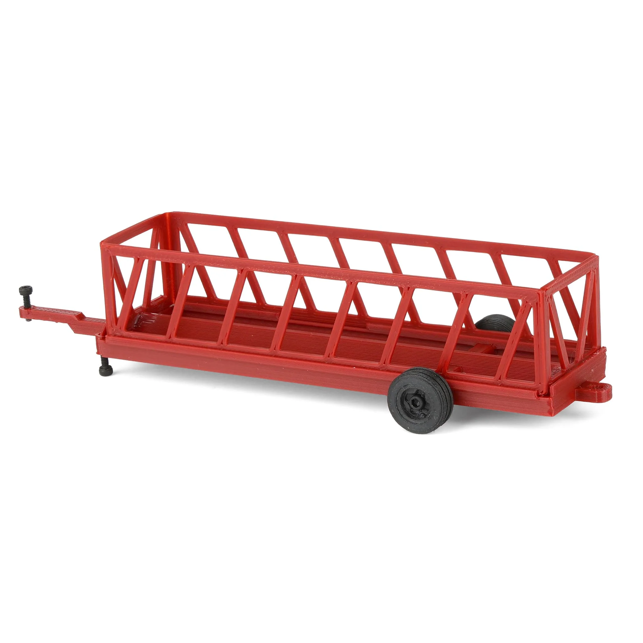 1/64 Red 20ft Portable Cattle Feeder, 3D Printed - Image 5