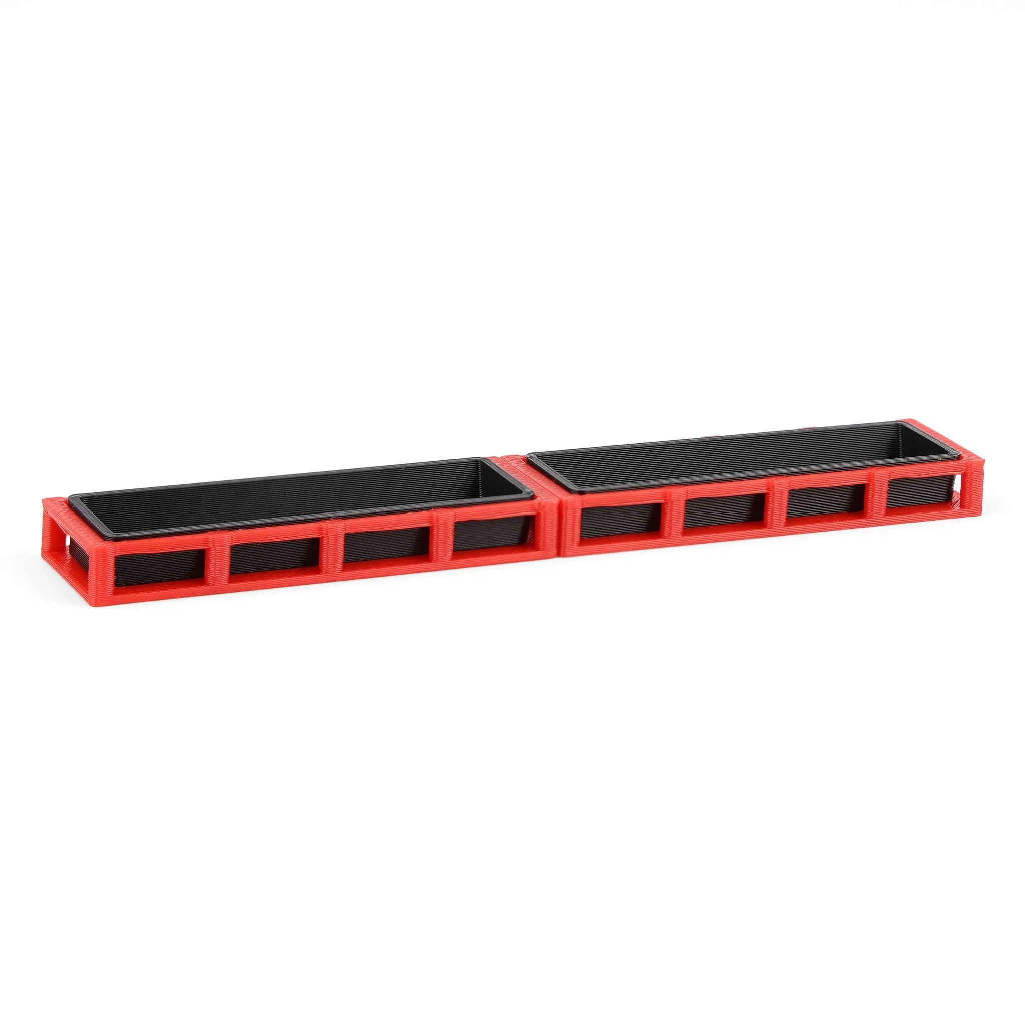 1/64 Red & Black Cattle Feed Trough 2-Pack by REVD Toys, 3D Printed - Image 2
