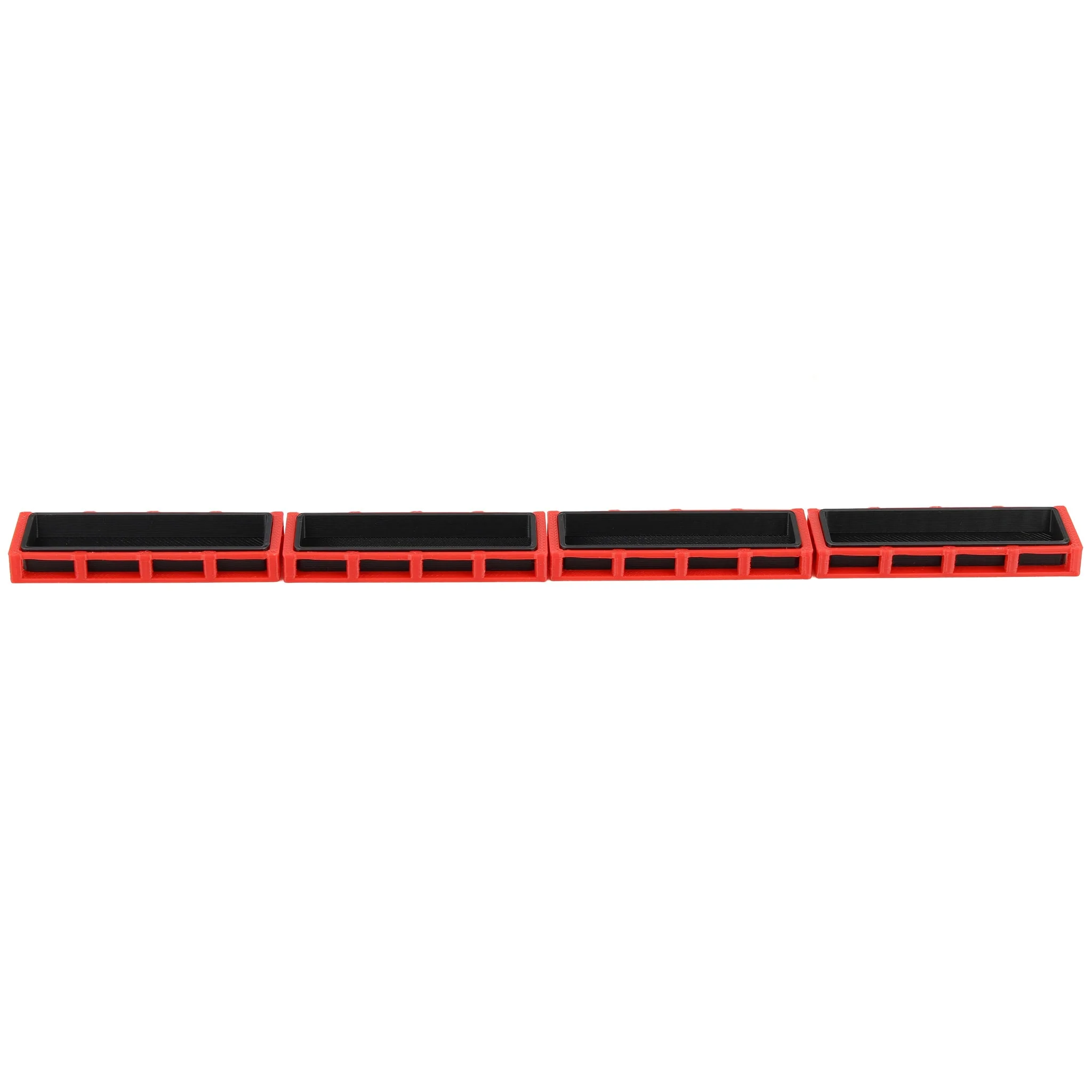 1/64 Red & Black Cattle Feed Trough 4-Pack by REVD Toys, 3D Printed - Image 3