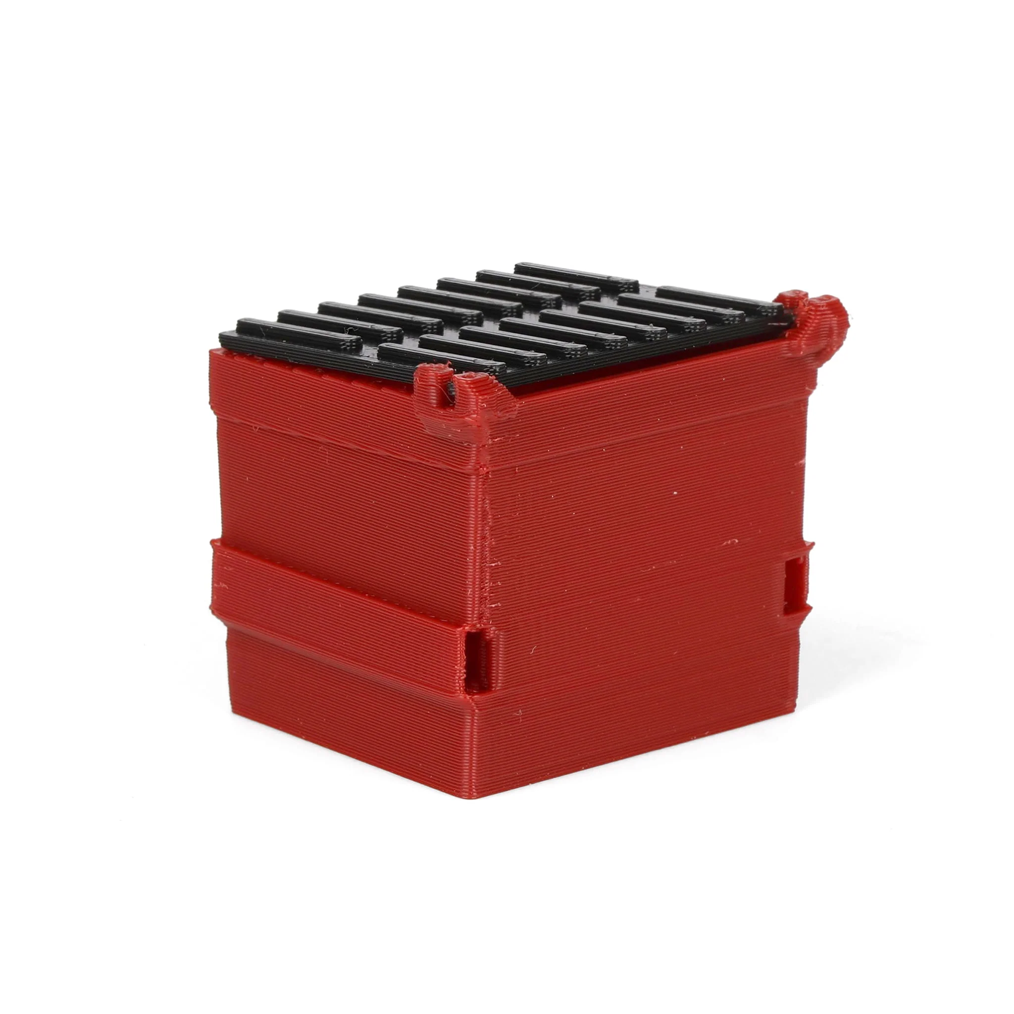 1/64 Red Dumpster with Removable Black Lid, 3D Printed Plastic - Image 4