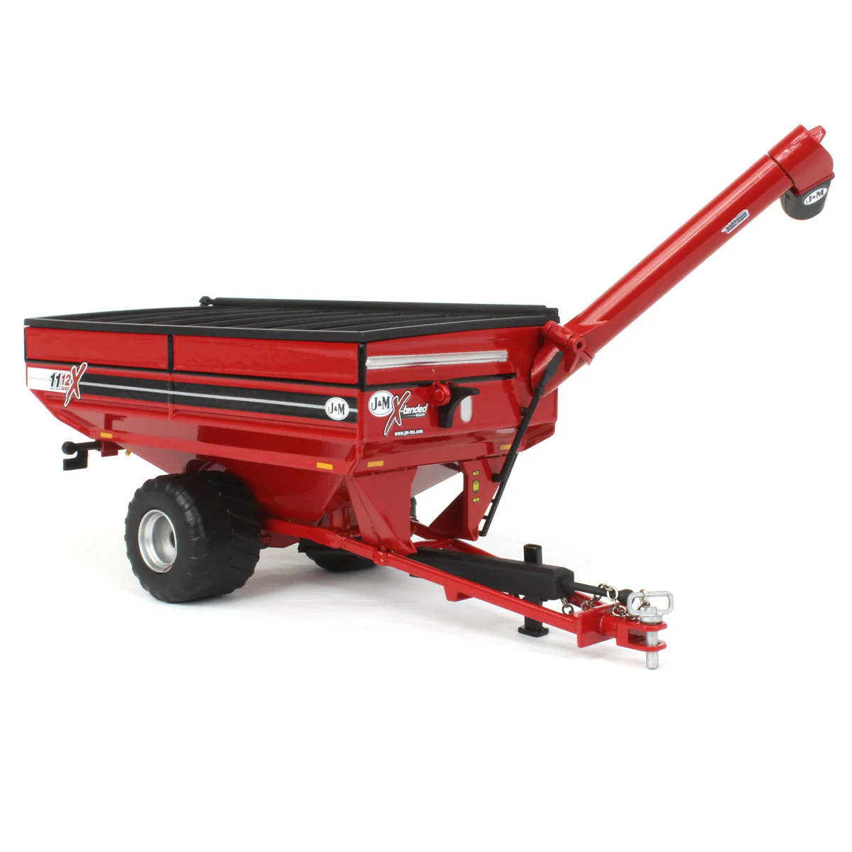 1/64 Red J&M 1112 X-Tended Reach Grain Cart with Singles - Image 2